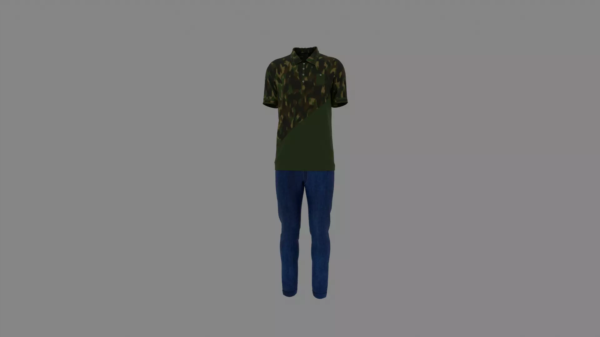 Man Clothes Low-poly 3D model_0