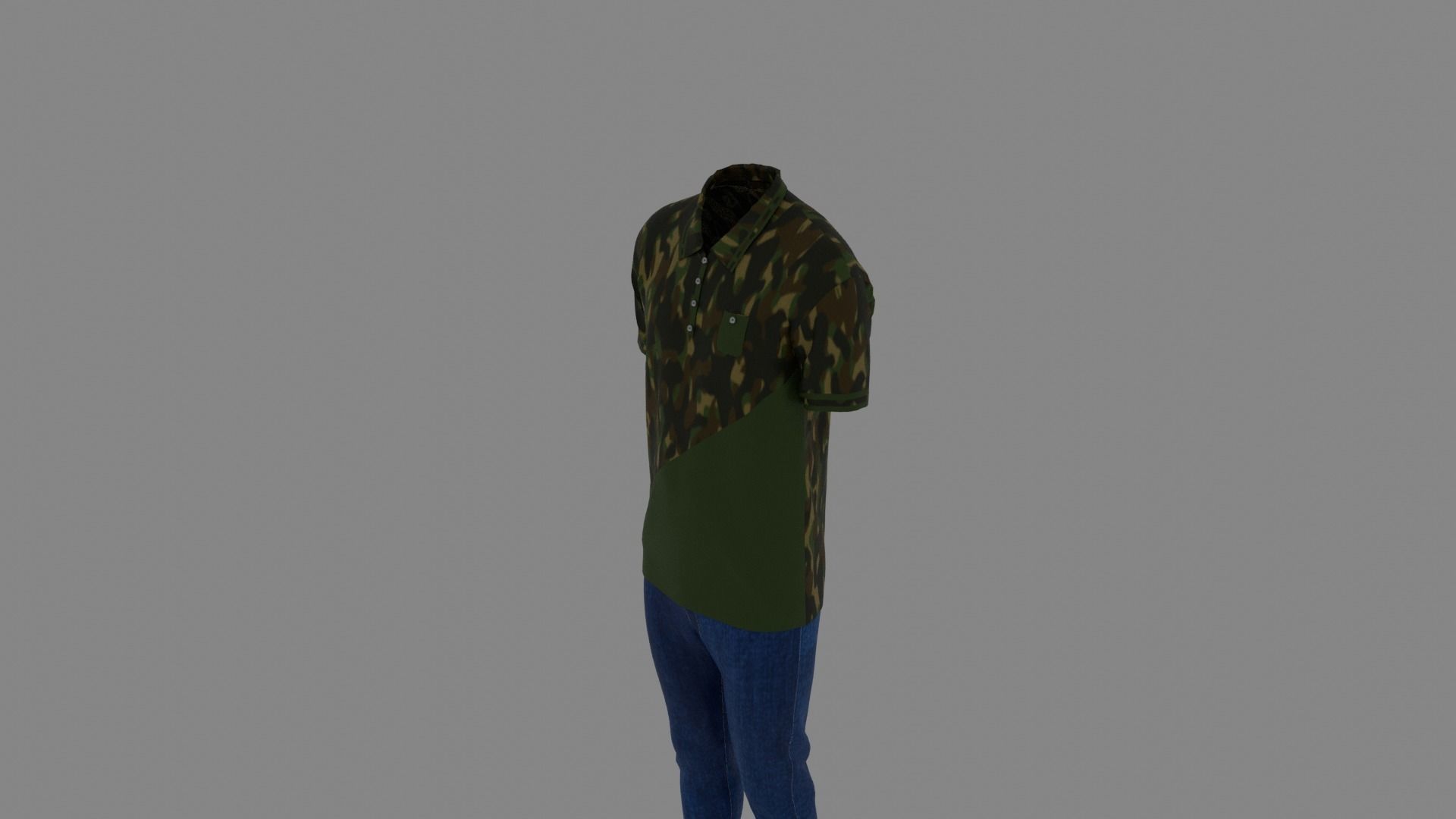 Man Clothes Low-poly 3D model_4
