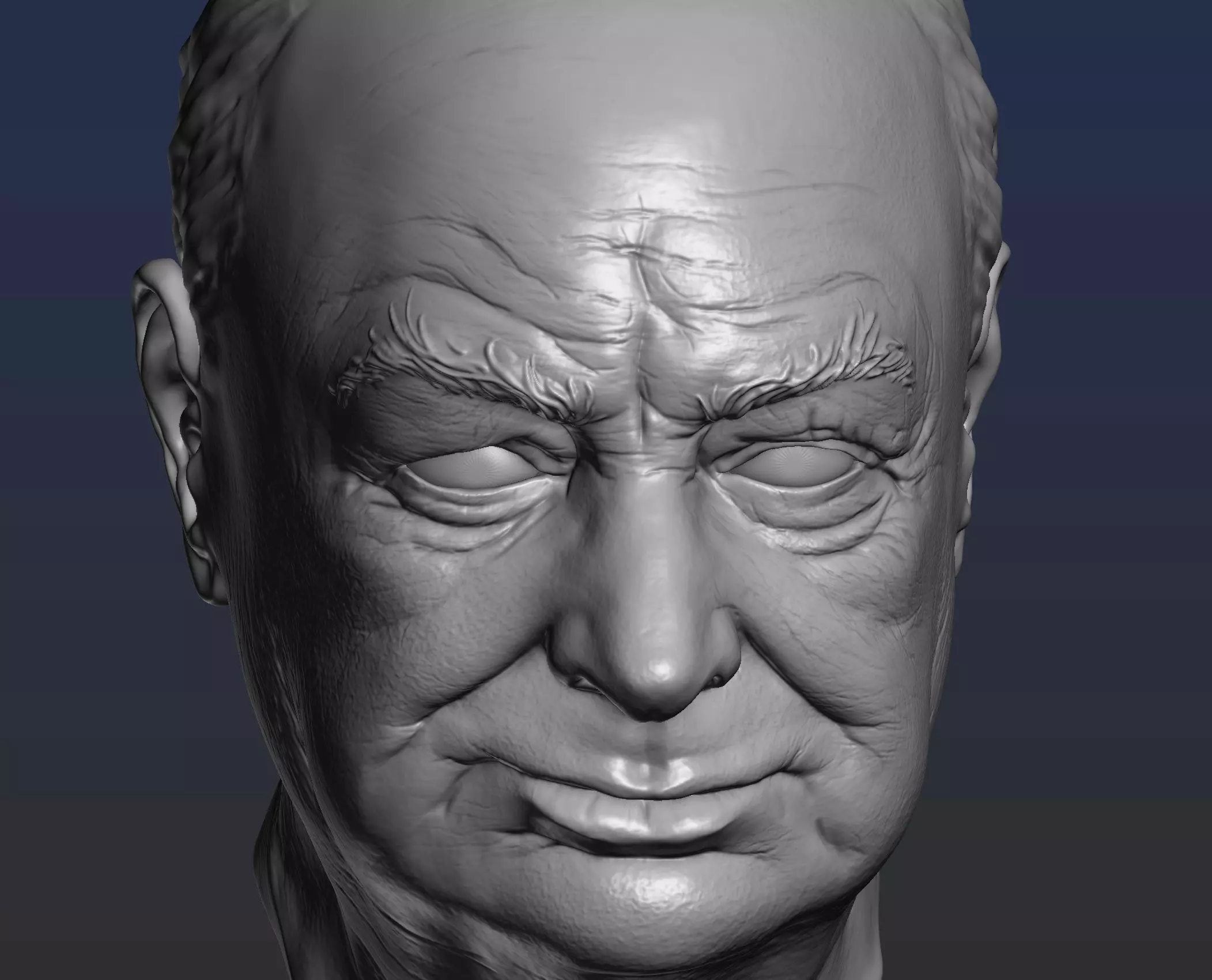 Churchill Head 3D print model_0