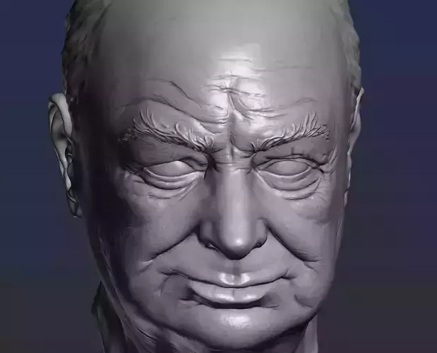 Churchill Head 3D print model