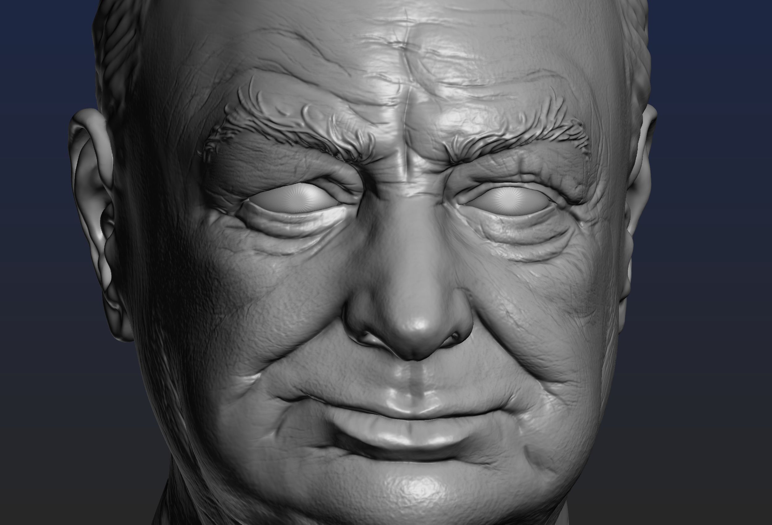 Churchill Head 3D print model_18