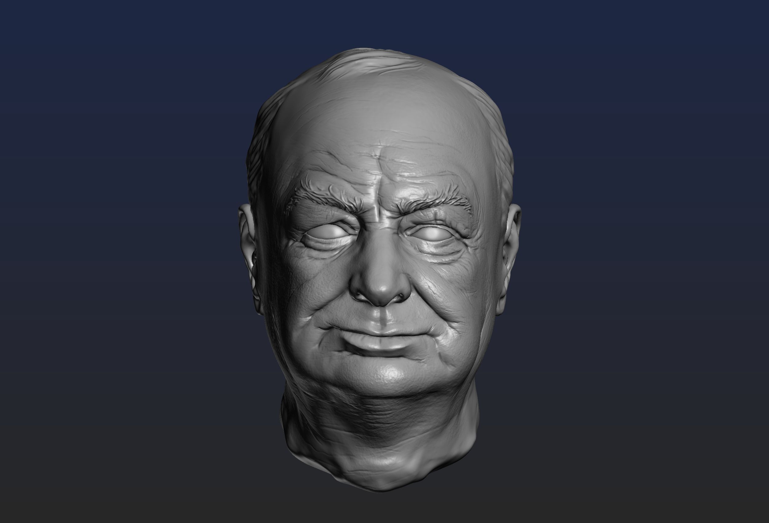 Churchill Head 3D print model_13