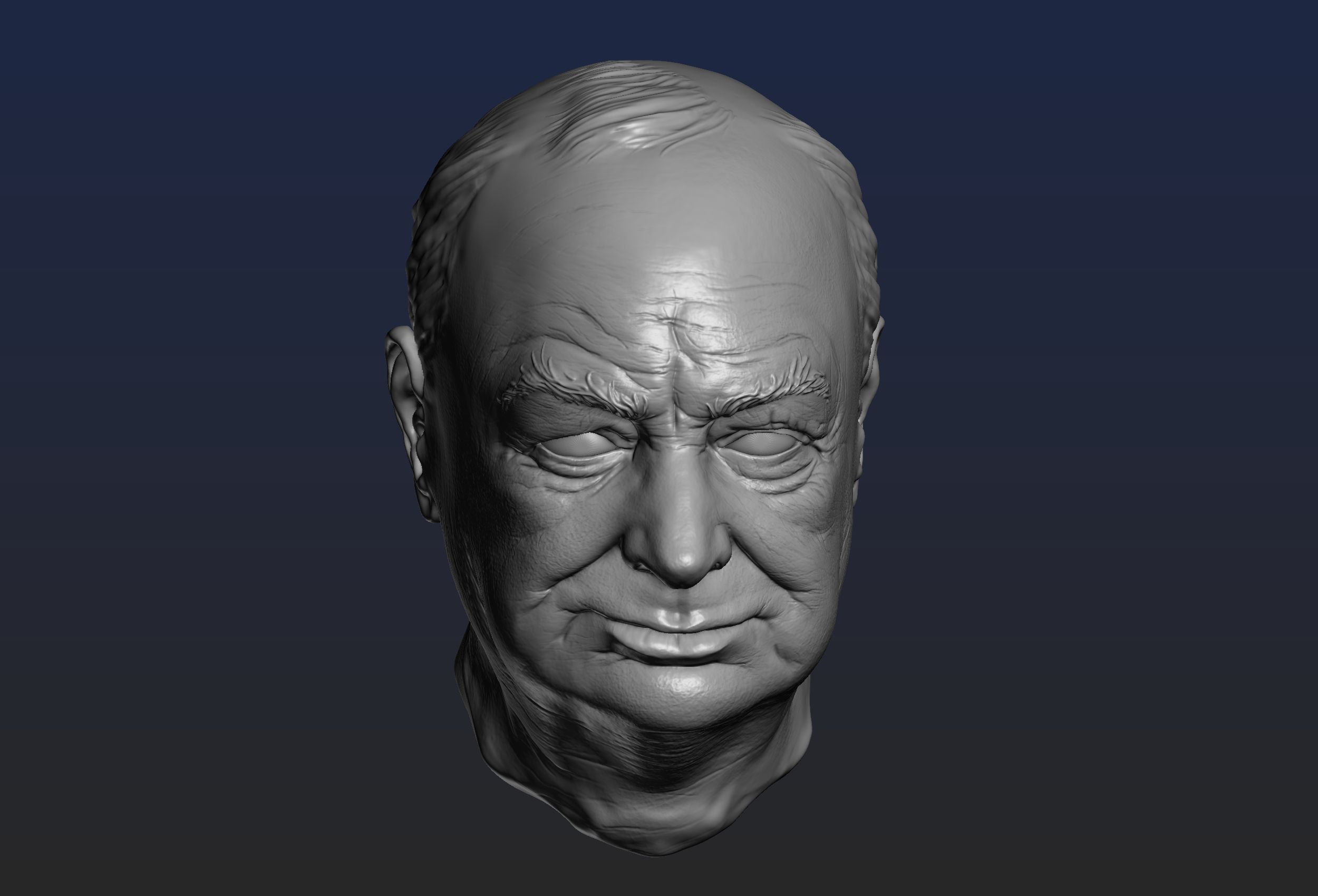 Churchill Head 3D print model_1