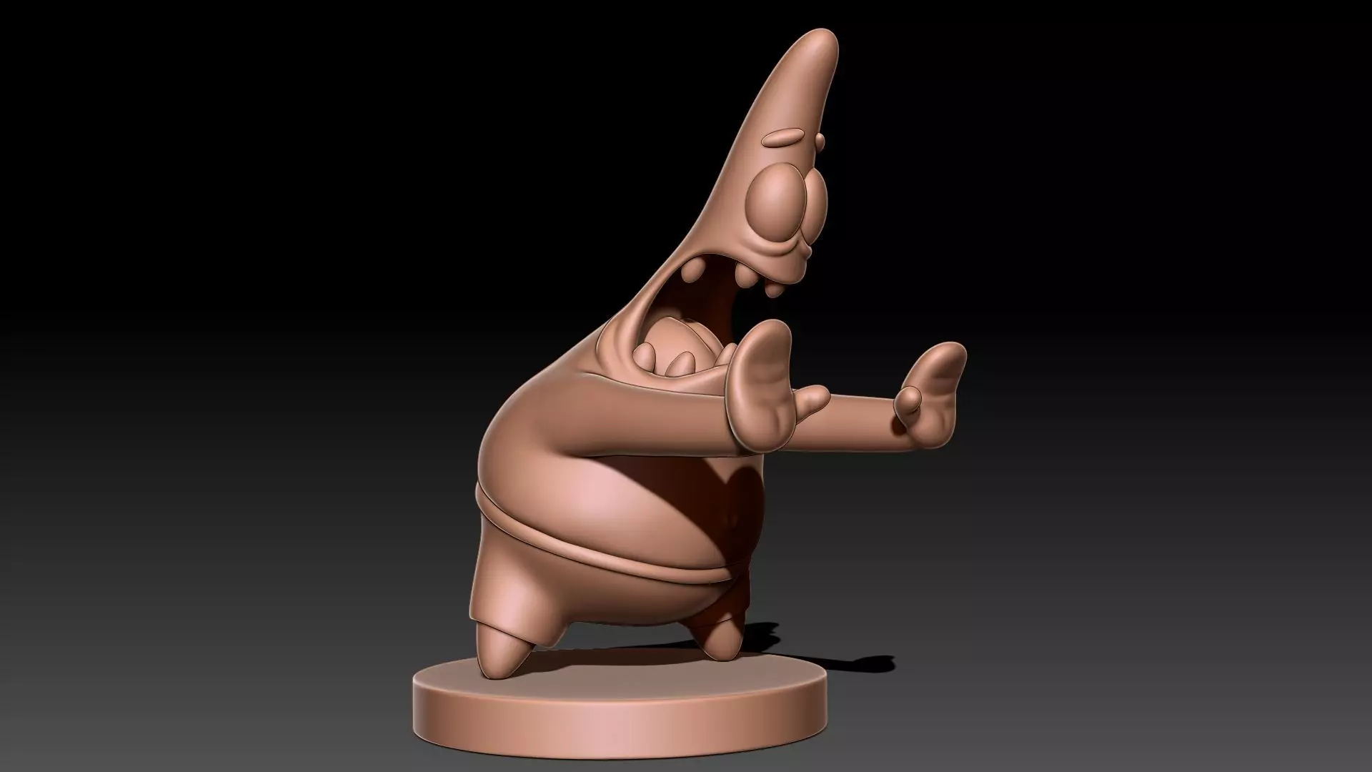 Patrick Star with base 3D print model