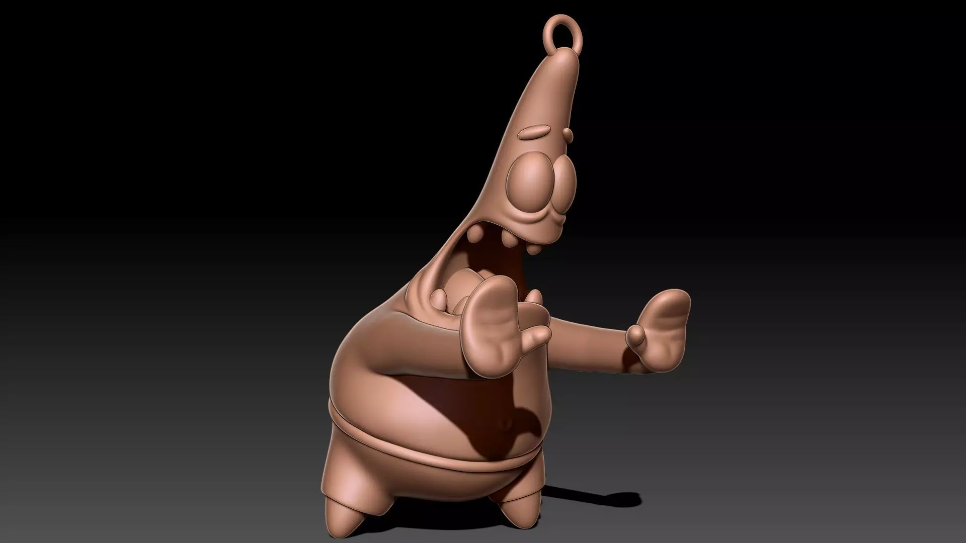 Patrick Star keyhain 3D print model