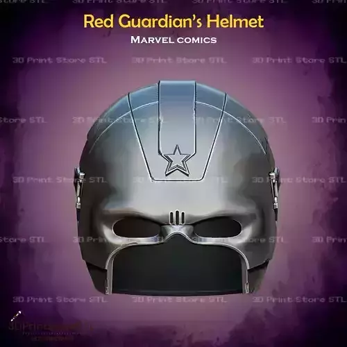 Red Guardian Helmet Cosplay Marvel Comics - STL File 3D print model