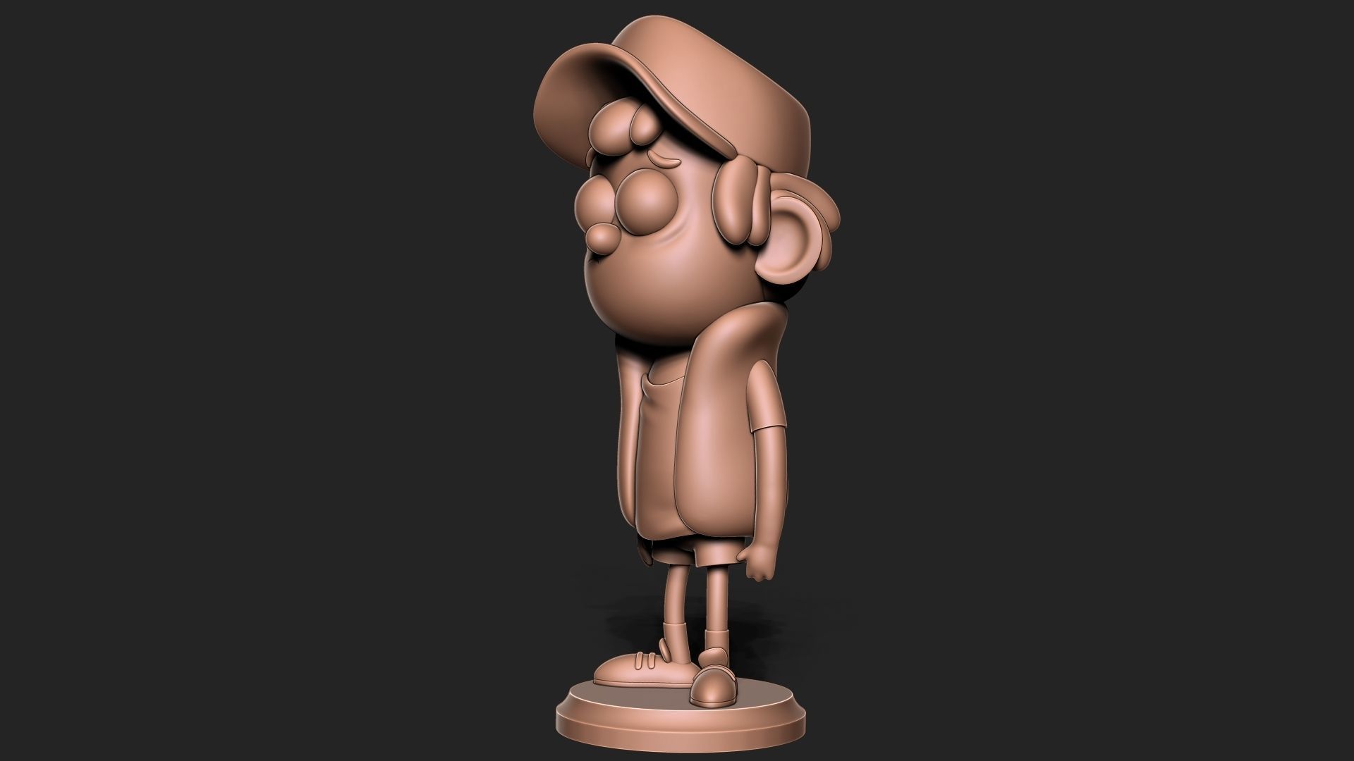 Dipper Gravity Falls with base 3D print model_4