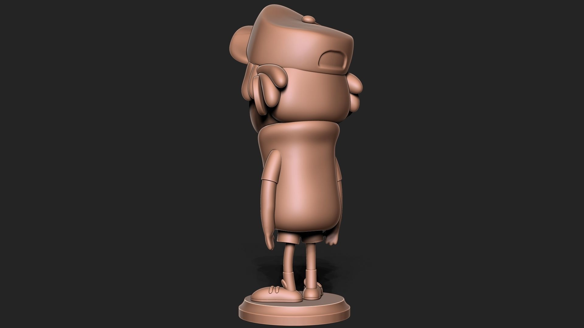 Dipper Gravity Falls with base 3D print model_7