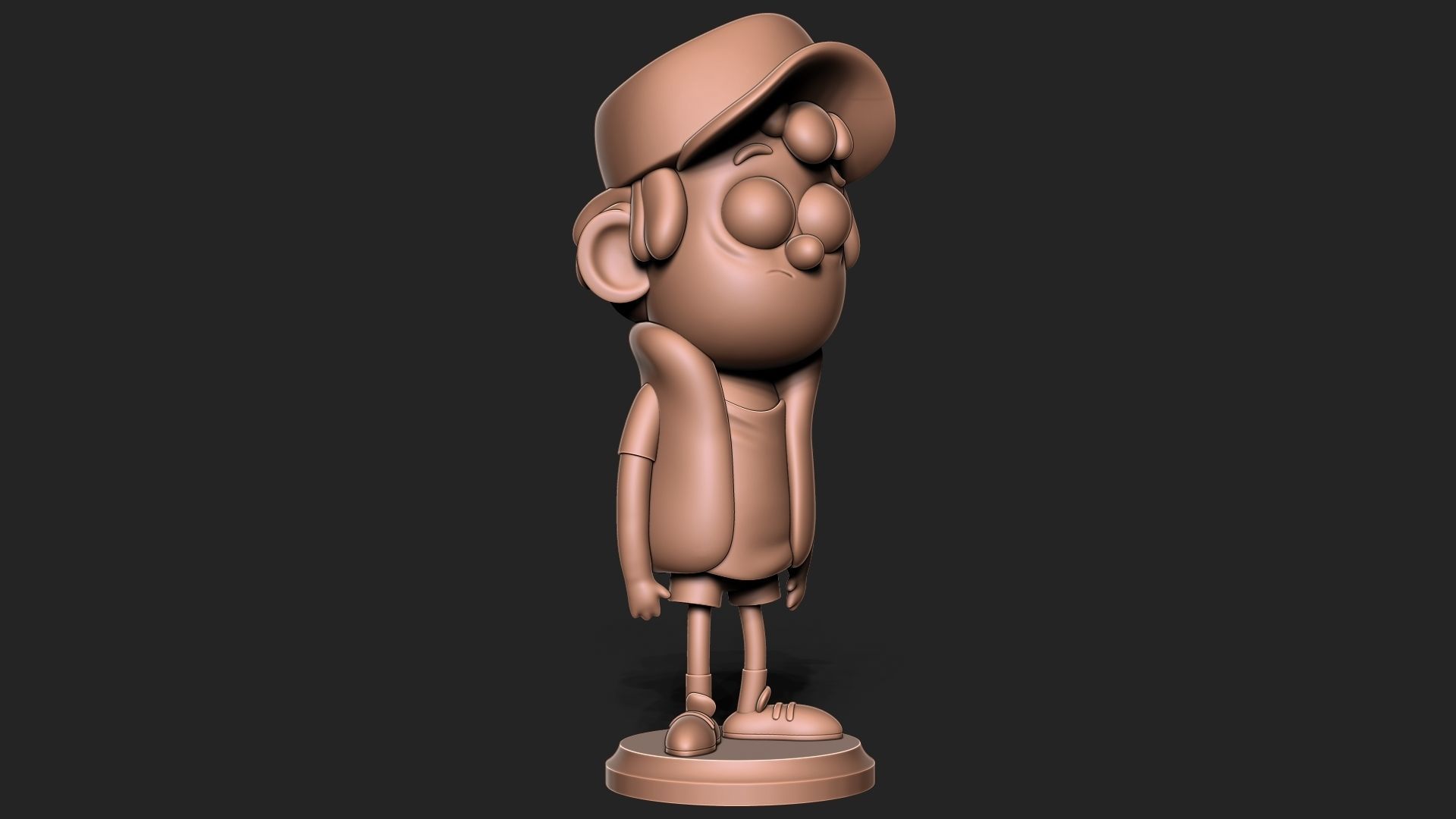 Dipper Gravity Falls with base 3D print model_3