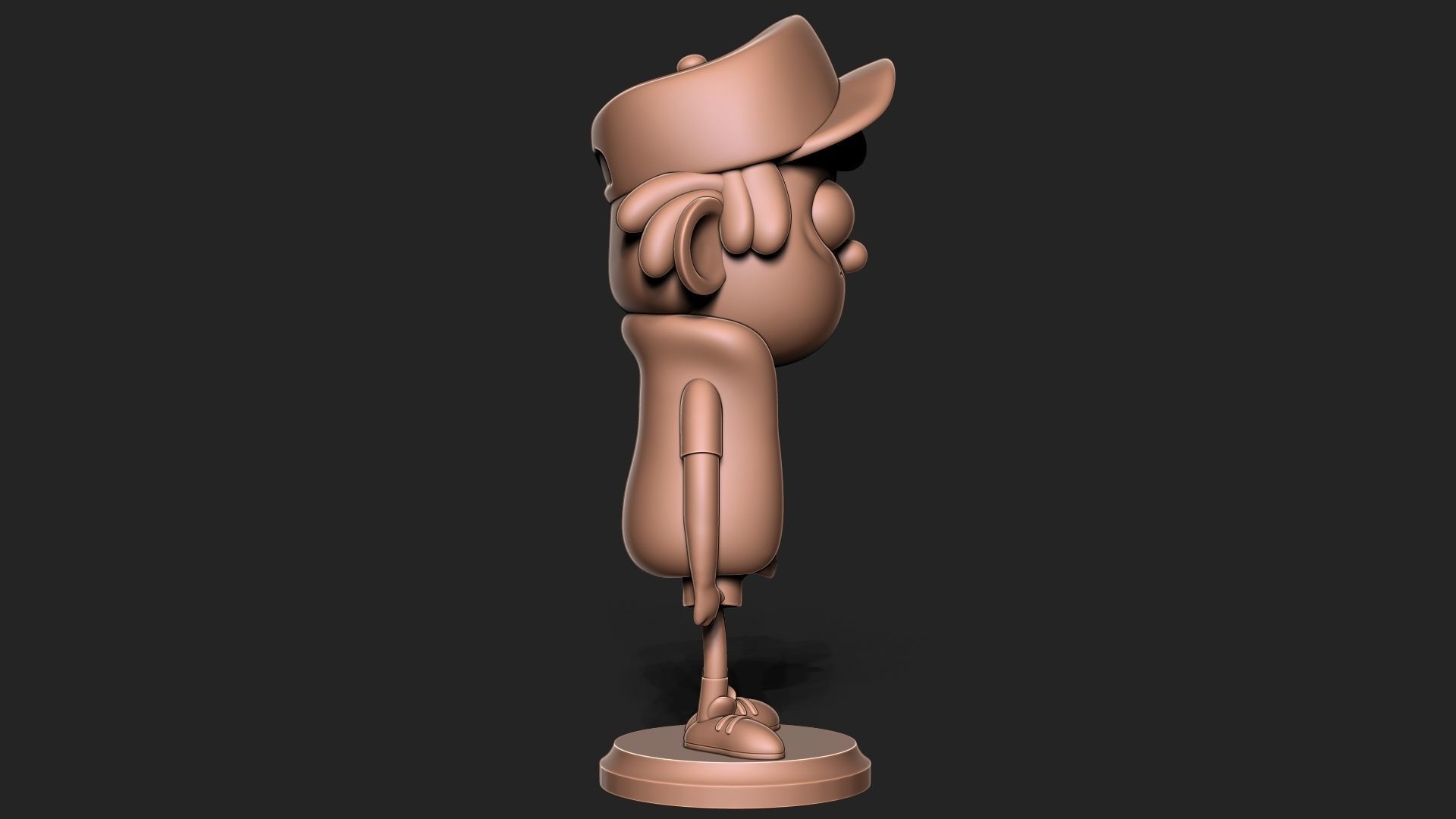 Dipper Gravity Falls with base 3D print model_5
