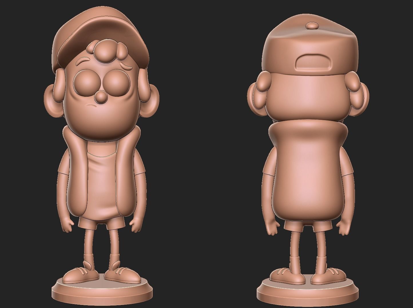 Dipper Gravity Falls with base 3D print model_1