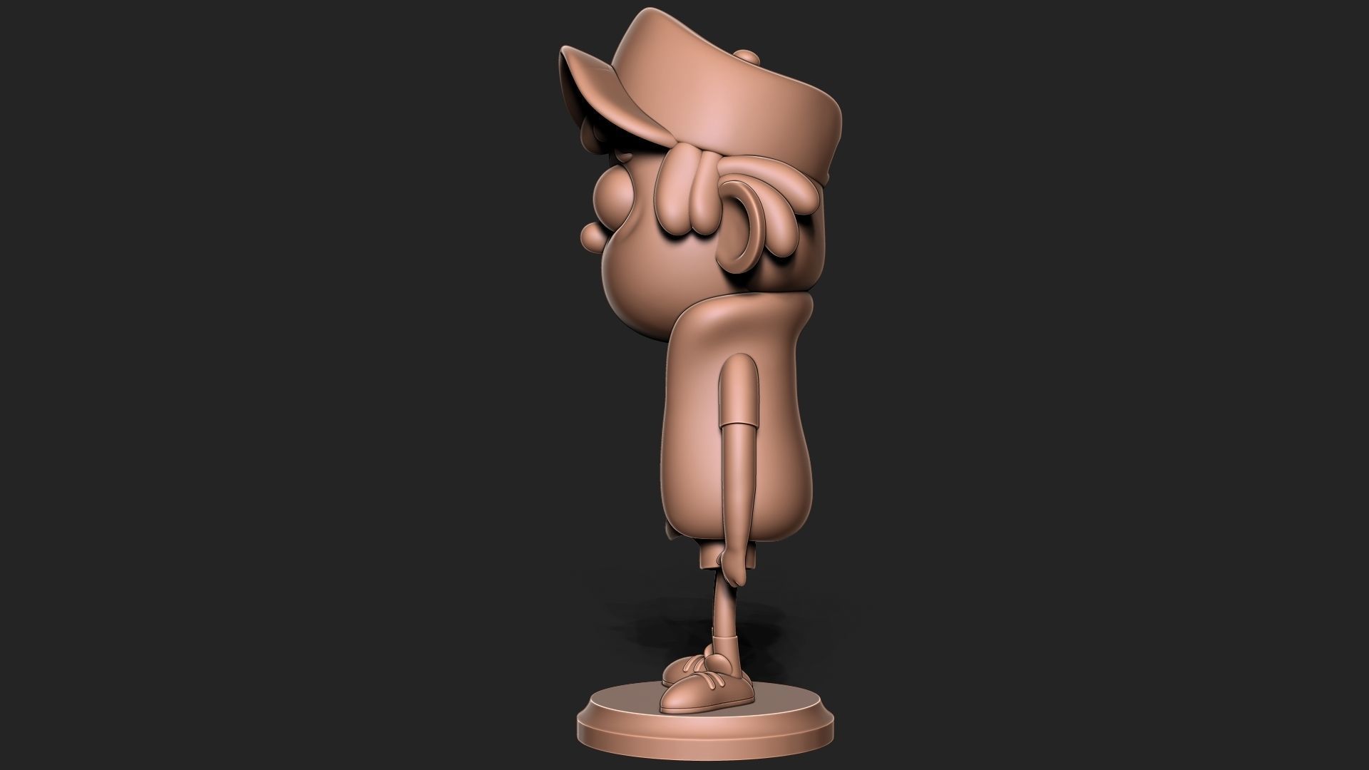 Dipper Gravity Falls with base 3D print model_9