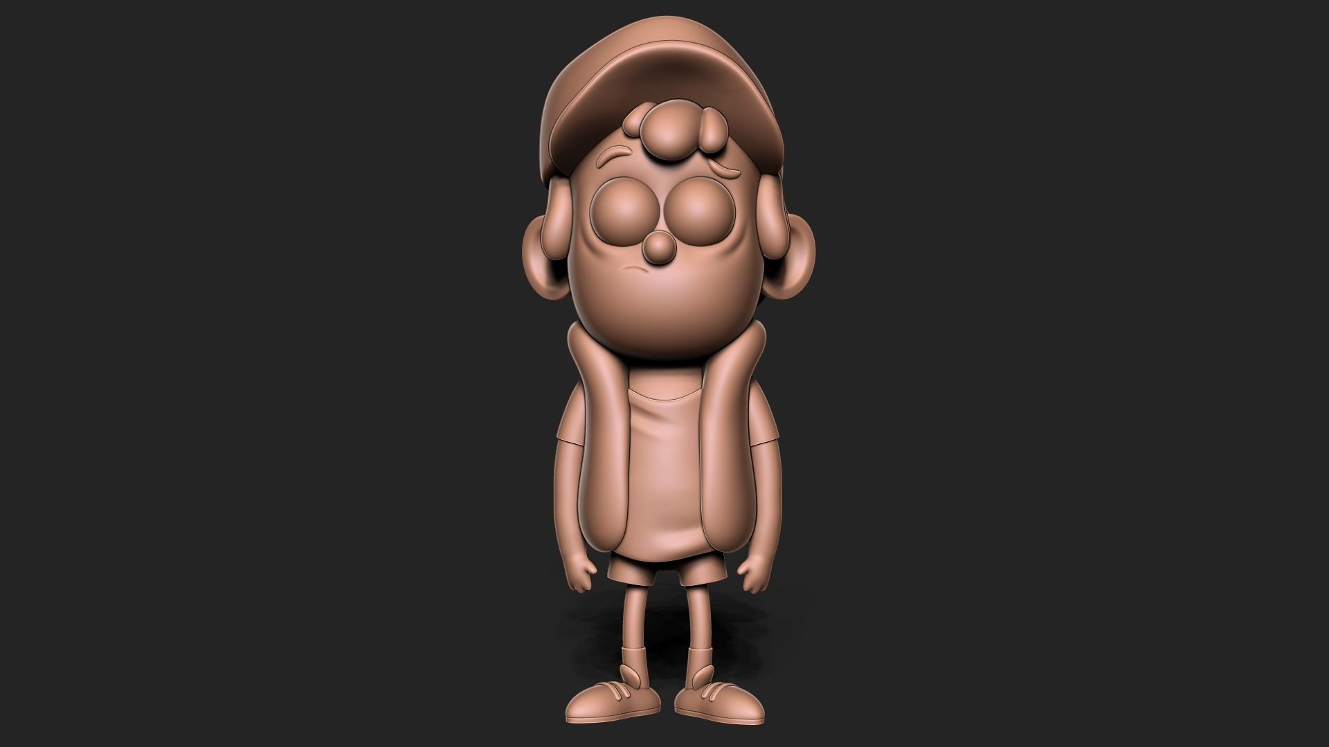 Dipper Gravity Falls Keychain 3D print model_1