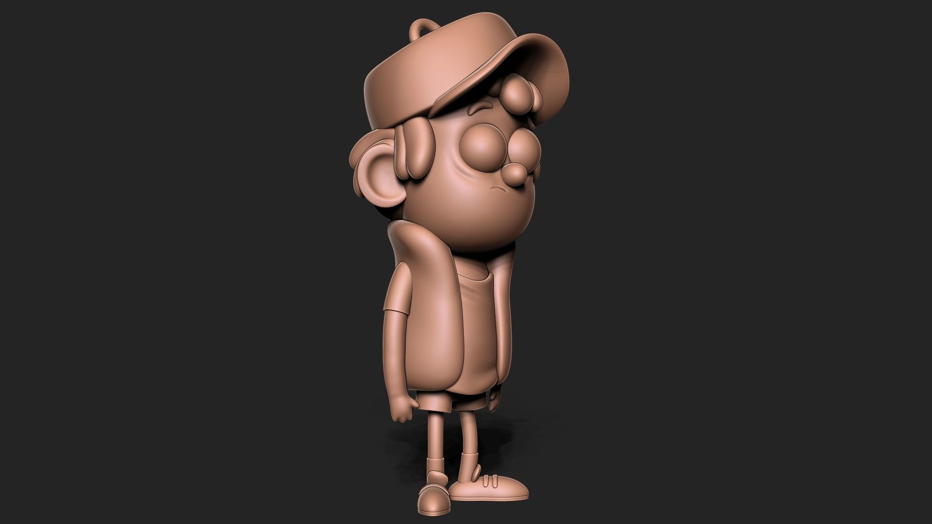 Dipper Gravity Falls Keychain 3D print model_3