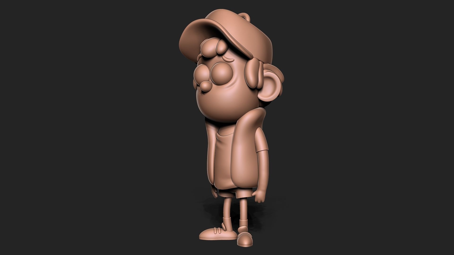 Dipper Gravity Falls Keychain 3D print model_5