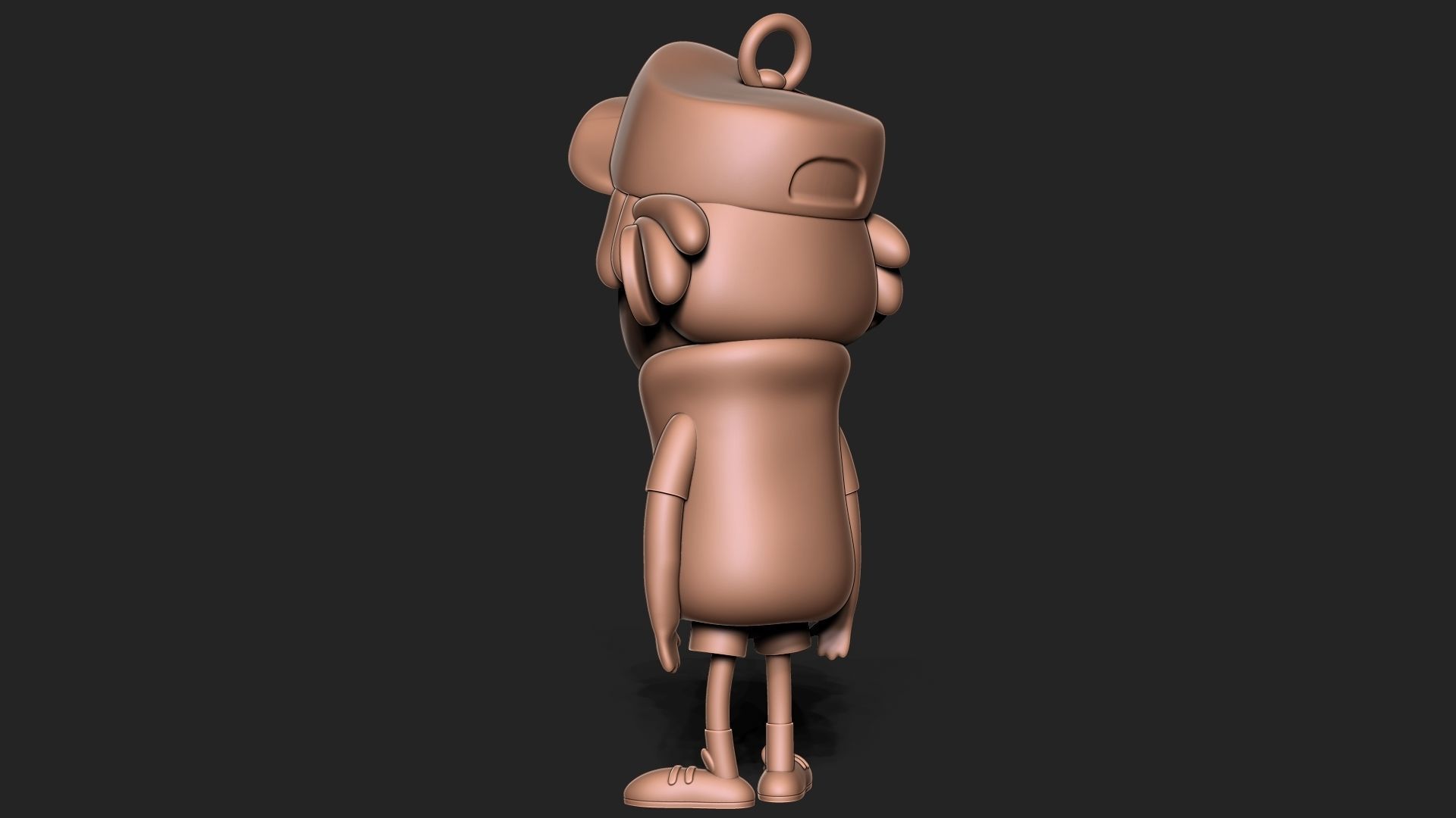 Dipper Gravity Falls Keychain 3D print model_9