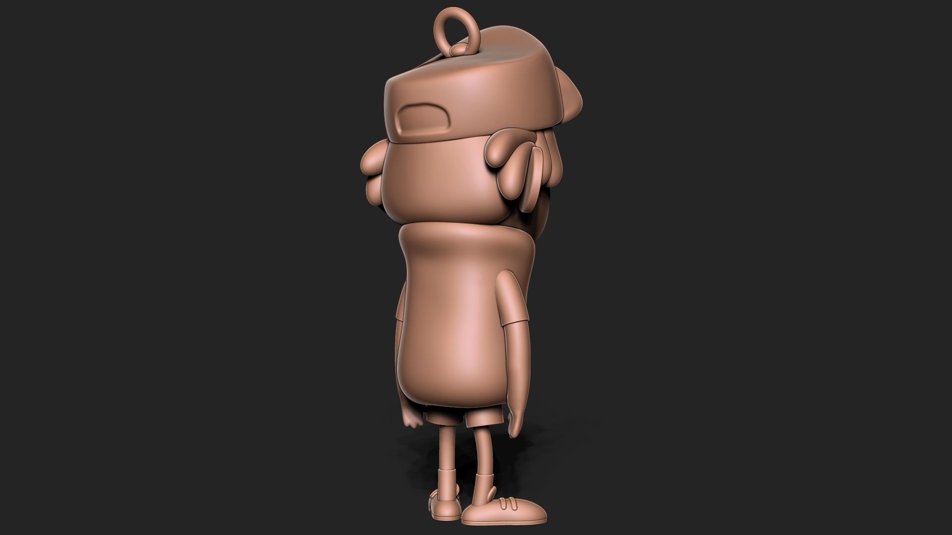Dipper Gravity Falls Keychain 3D print model_7