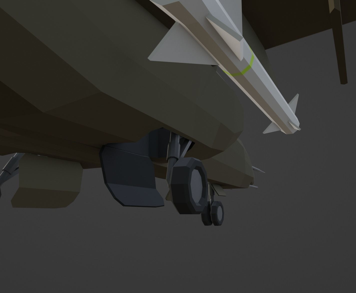 SU-25 Low Poly Low-poly 3D model_5