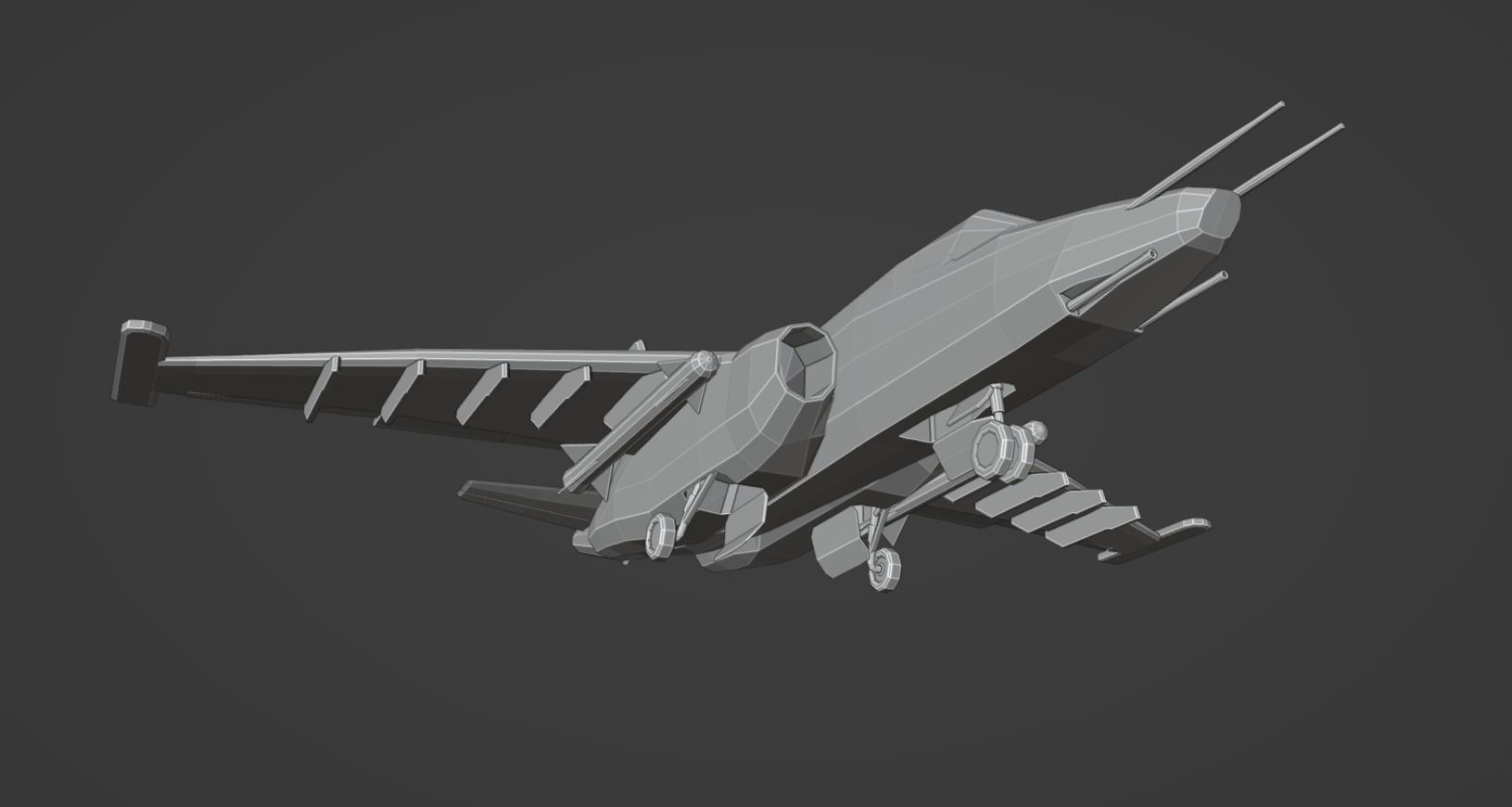 SU-25 Low Poly Low-poly 3D model_9