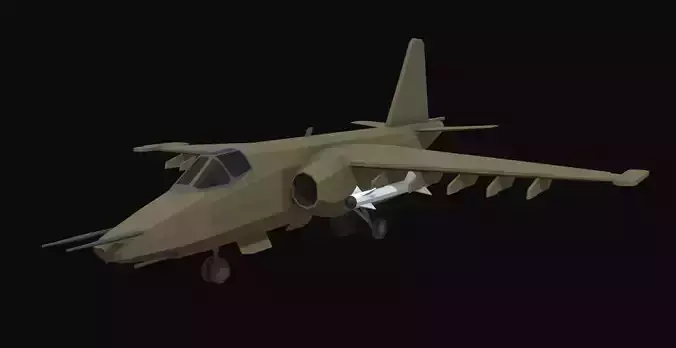 SU-25 Low Poly