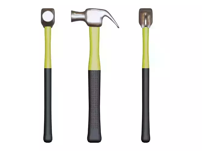 Hammer three hammers Free 3D model