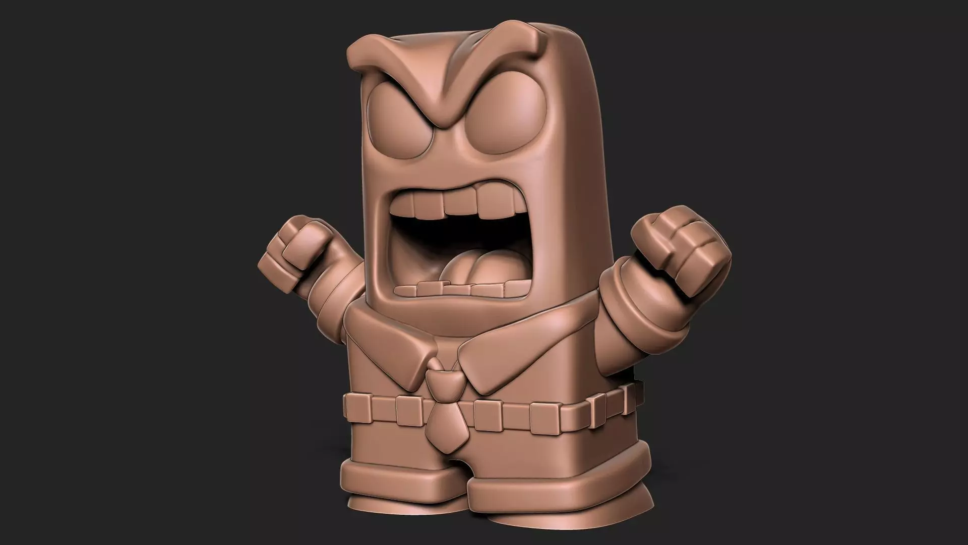 Anger sculpture 3D print model