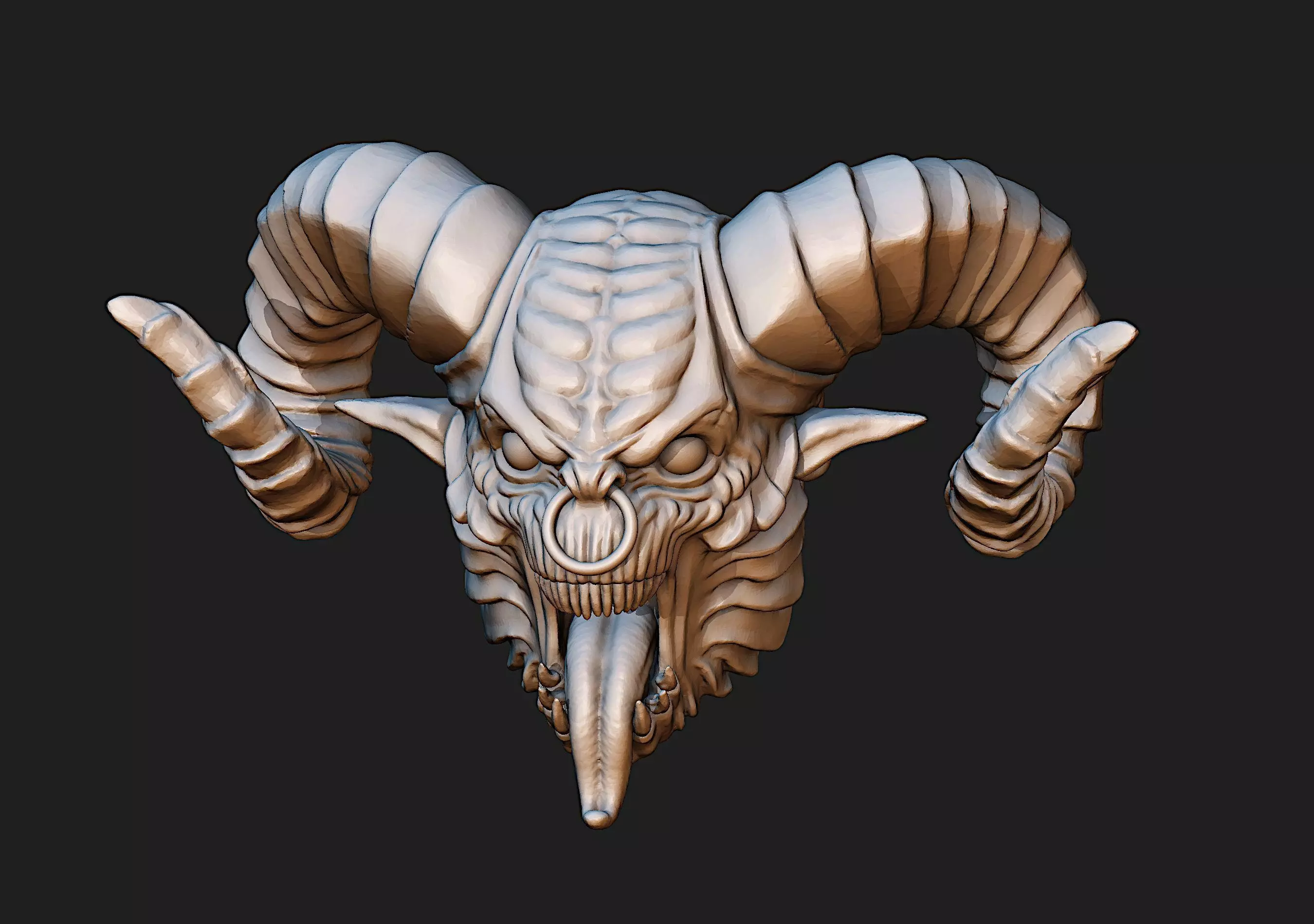 Demon Head 3D print model_0