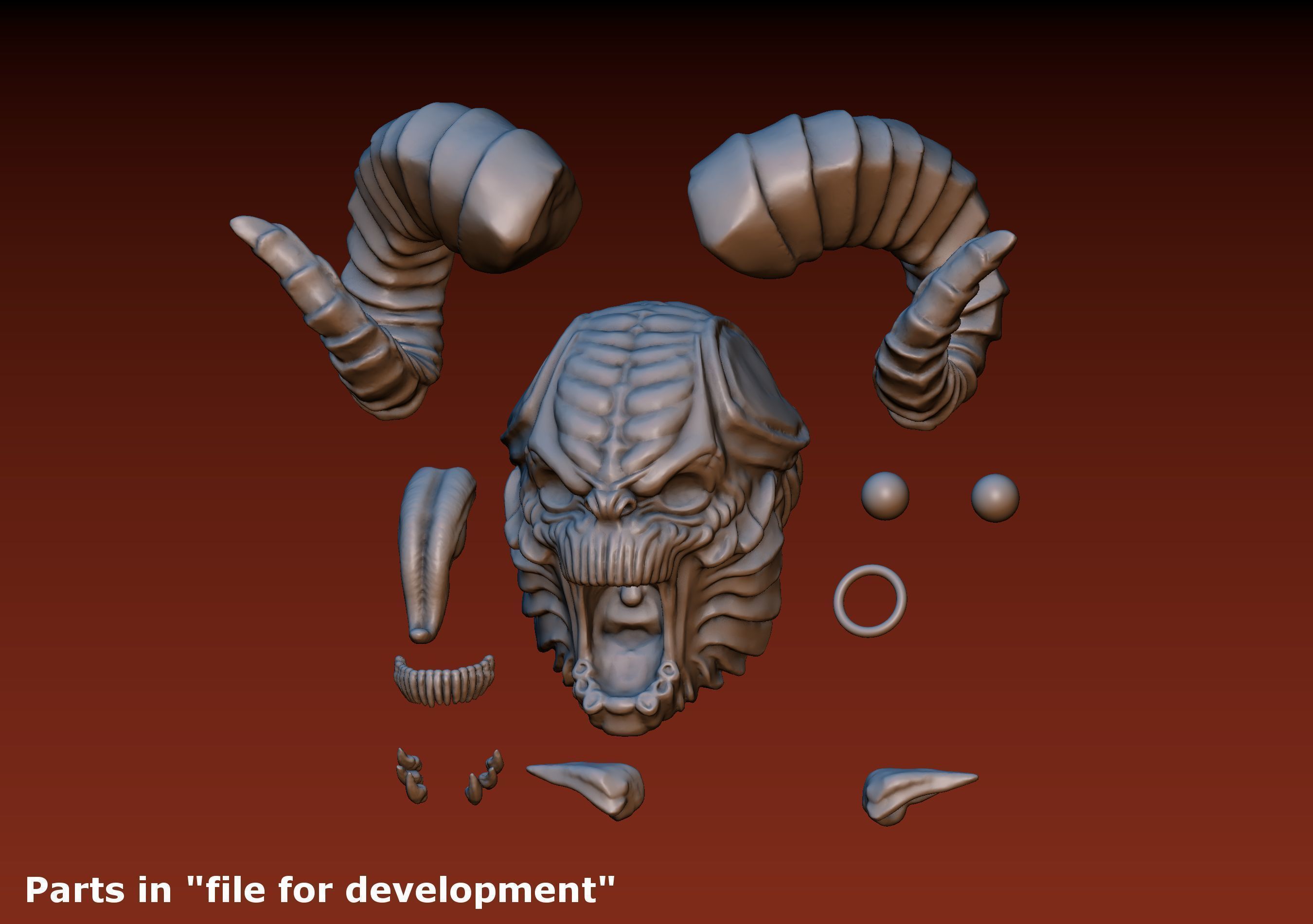 Demon Head 3D print model_23