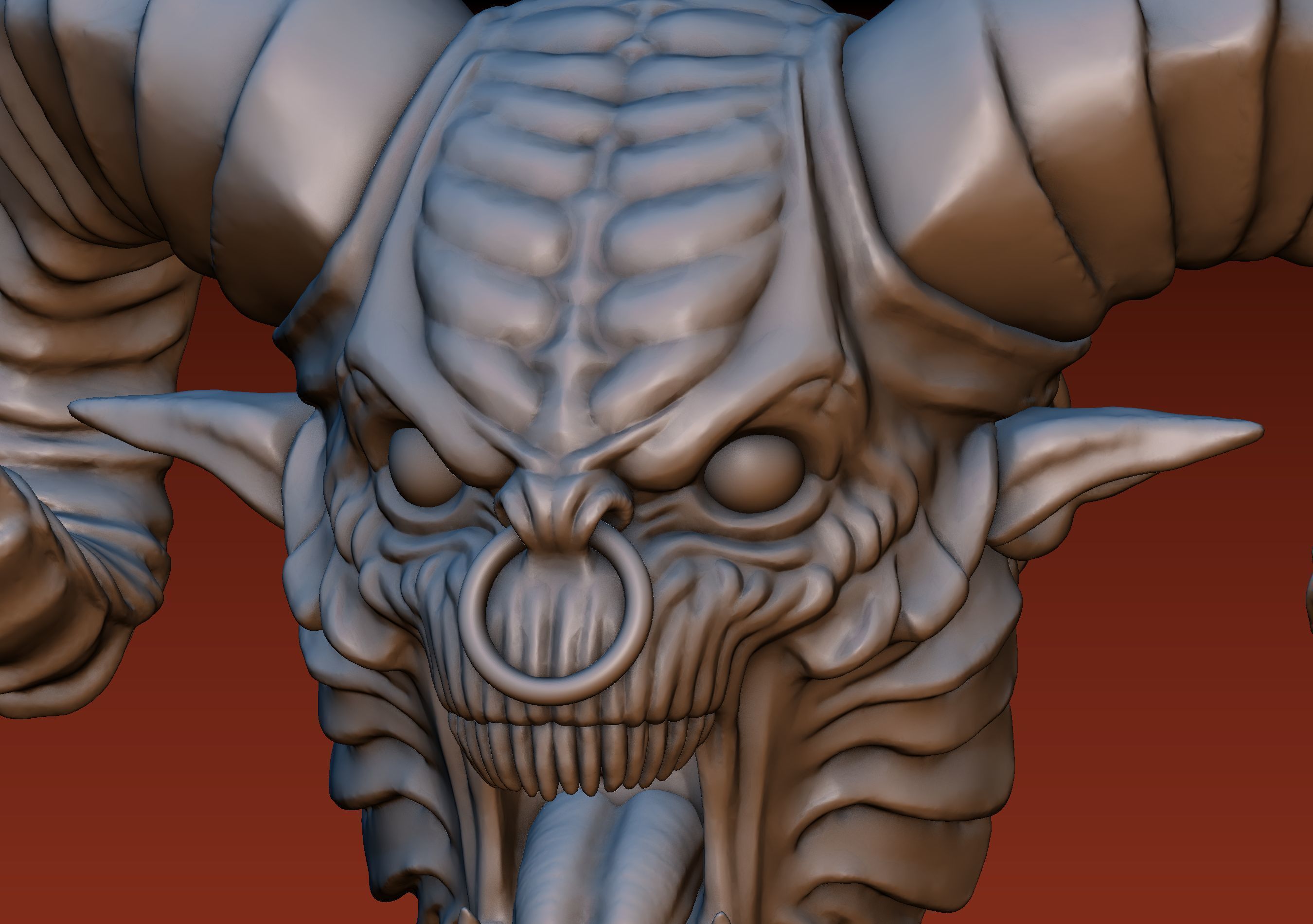 Demon Head 3D print model_19