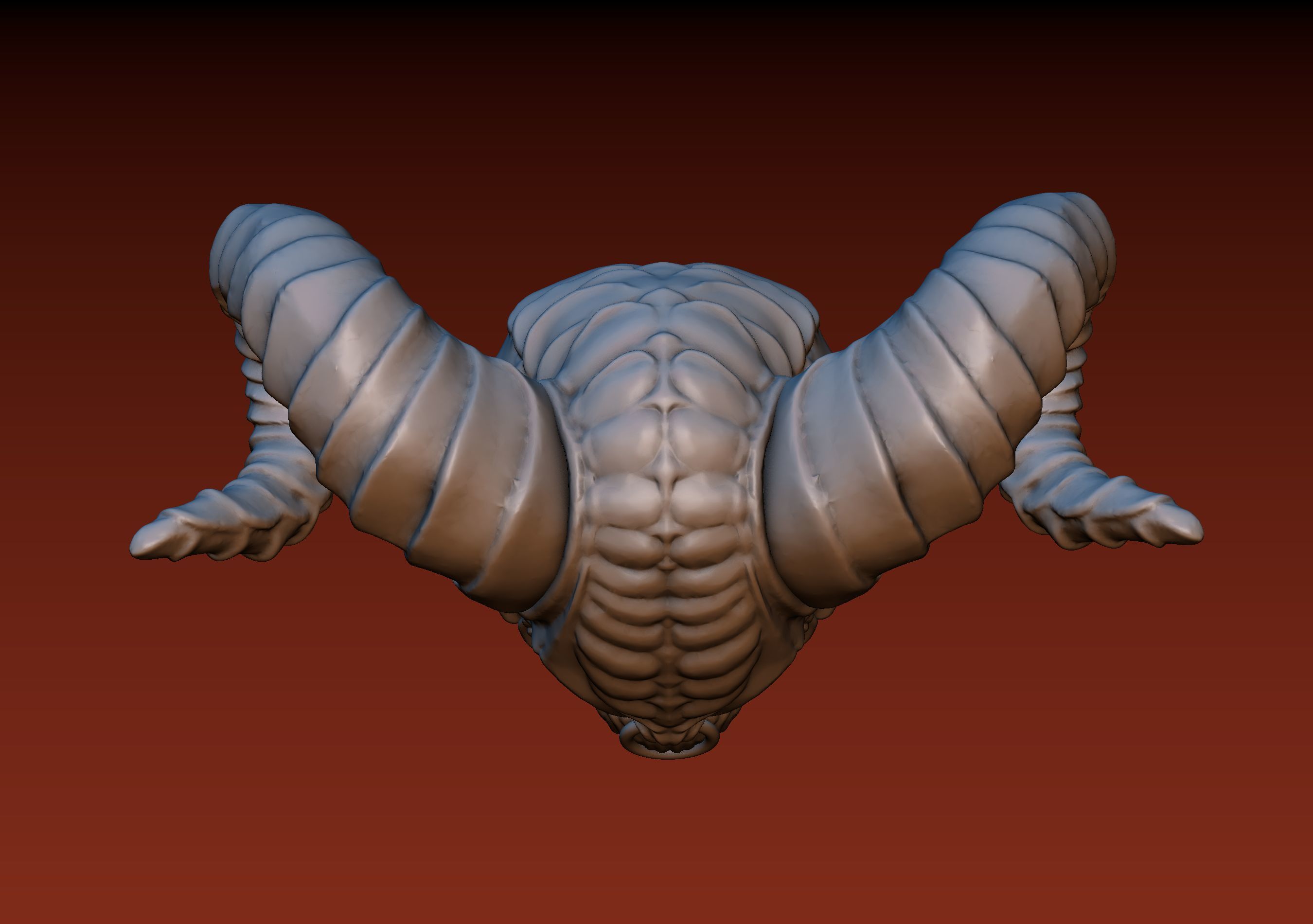 Demon Head 3D print model_14