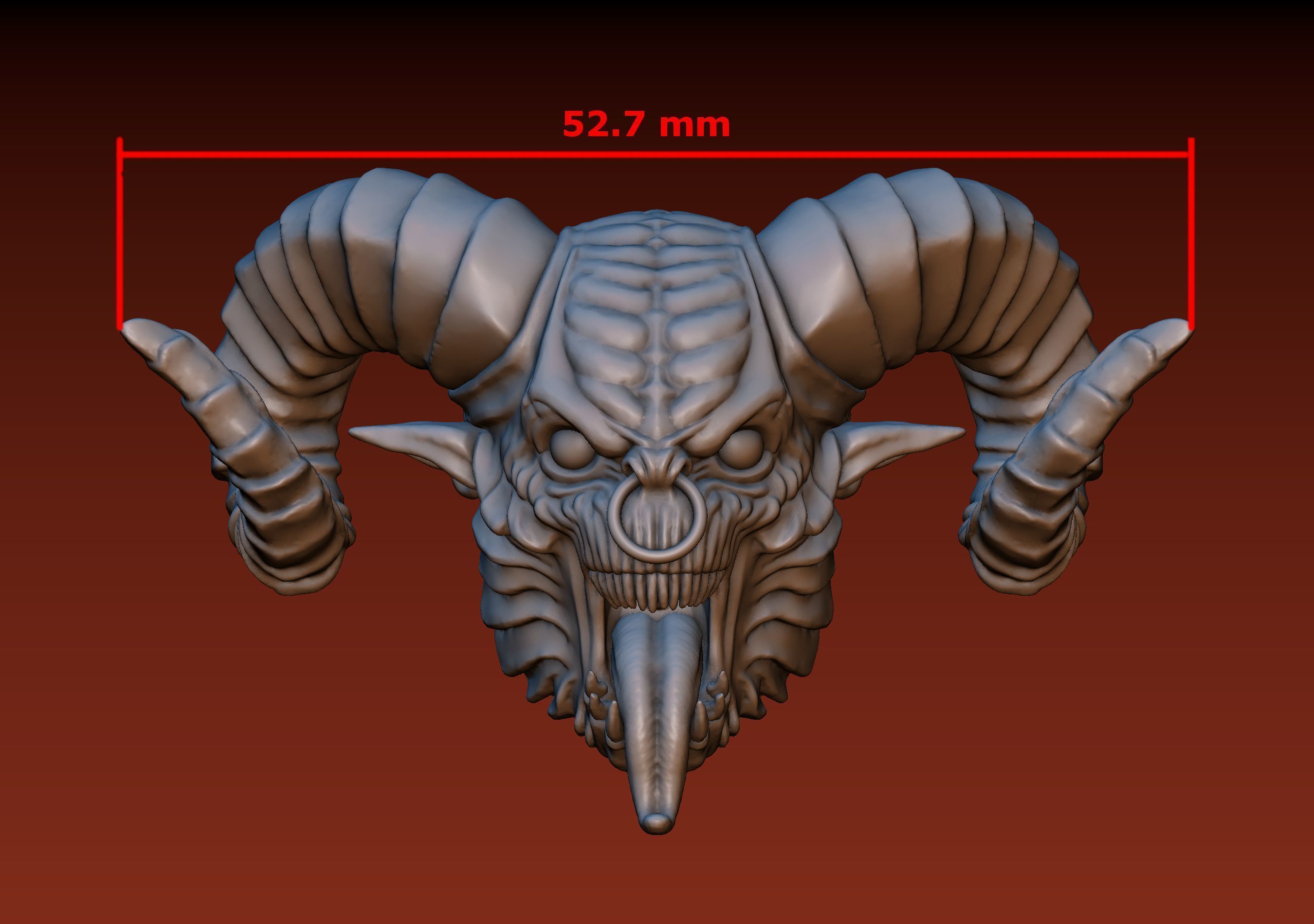 Demon Head 3D print model_22