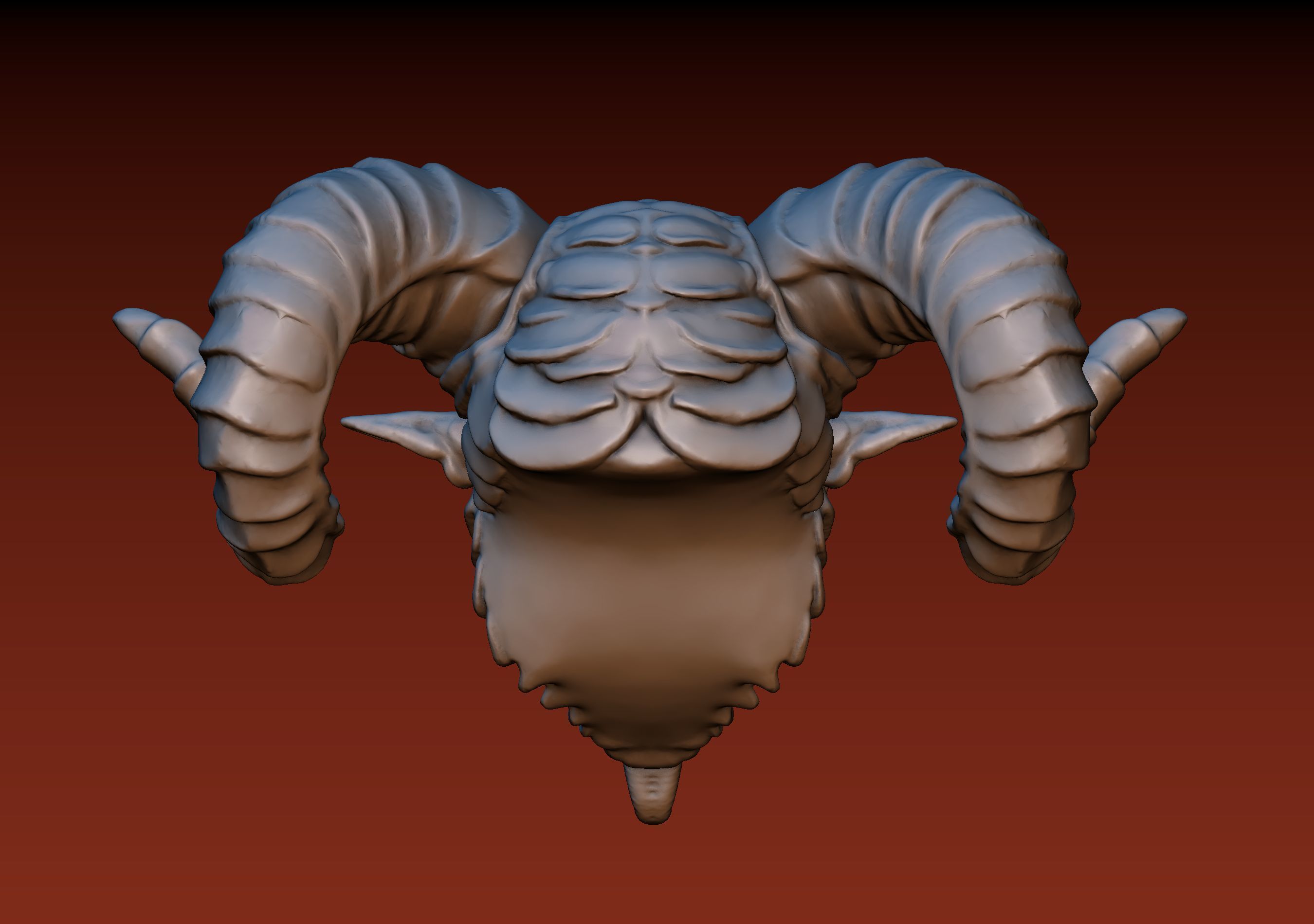 Demon Head 3D print model_8