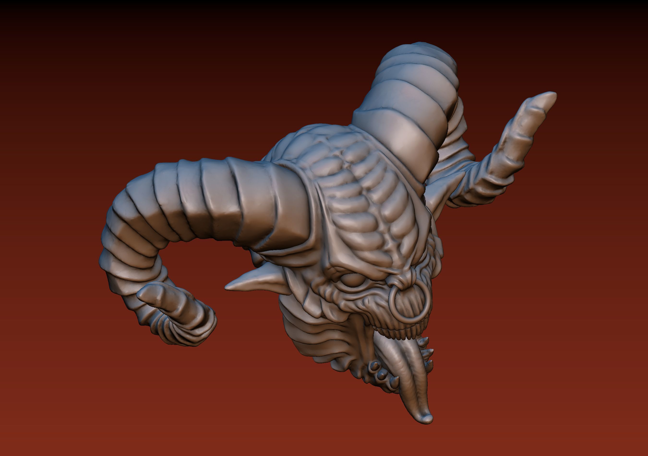 Demon Head 3D print model_17