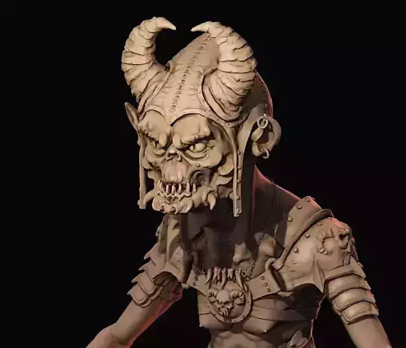 Goblin man in armor 3D print model