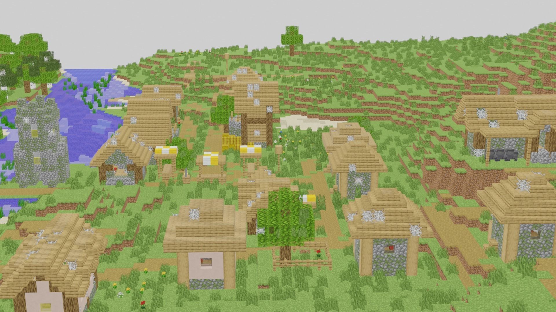 Minecraft Village 3D model_6