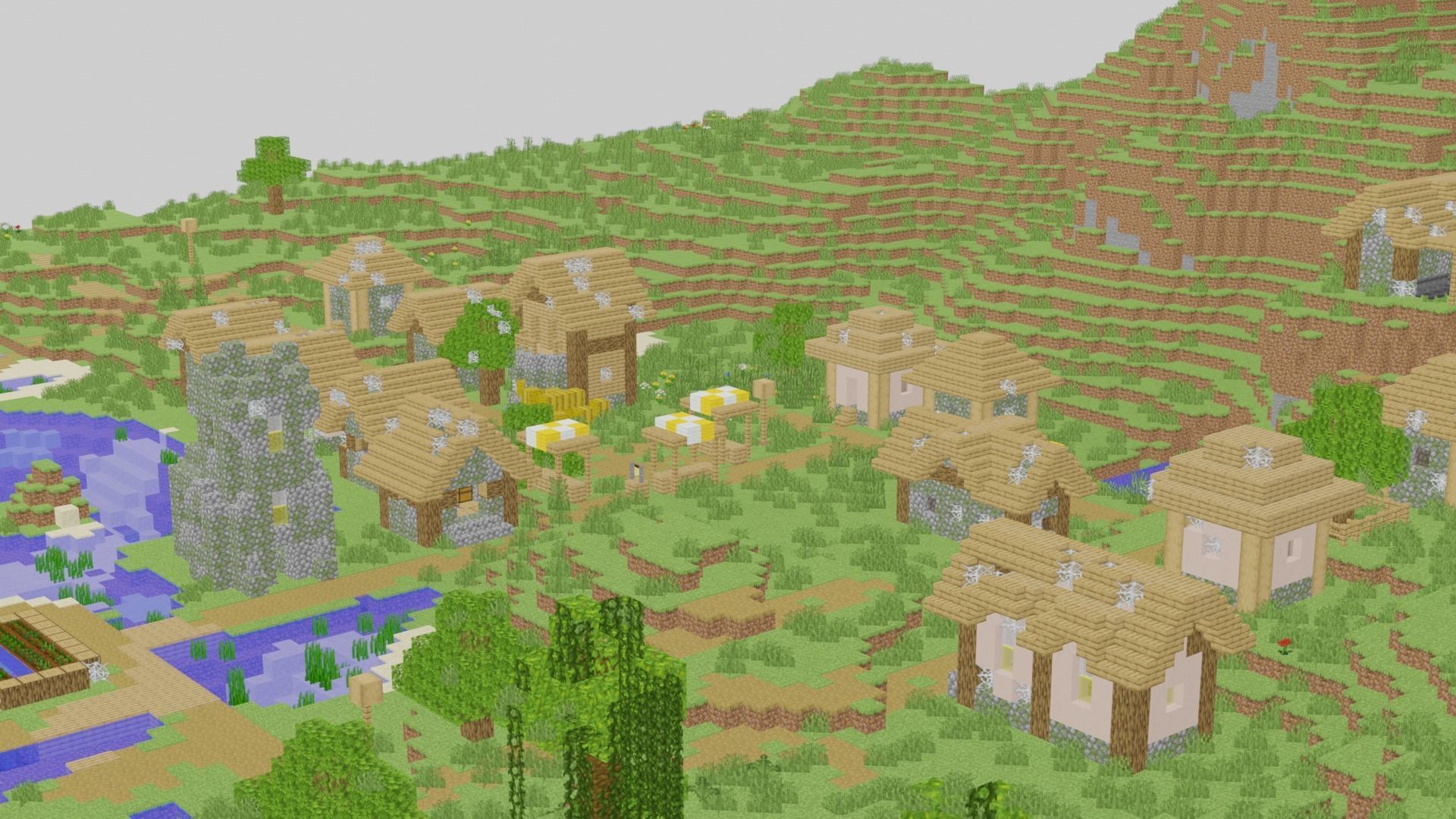 Minecraft Village 3D model_9