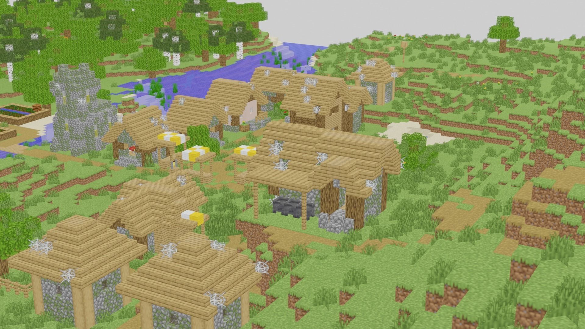 Minecraft Village 3D model_11