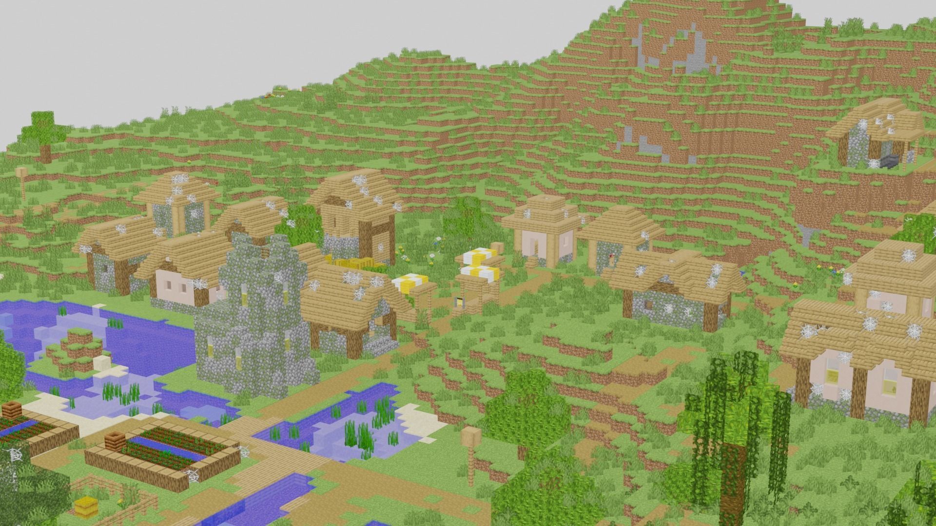 Minecraft Village 3D model_3