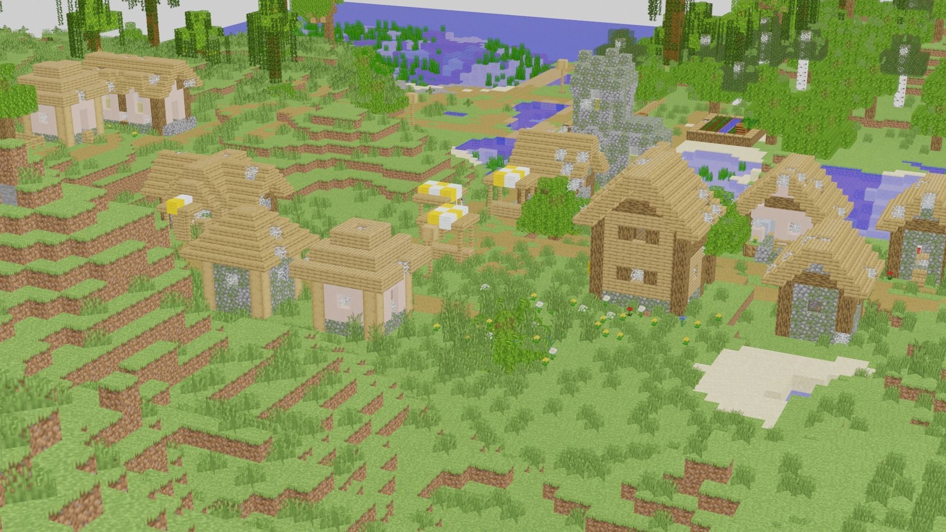 Minecraft Village 3D model_28