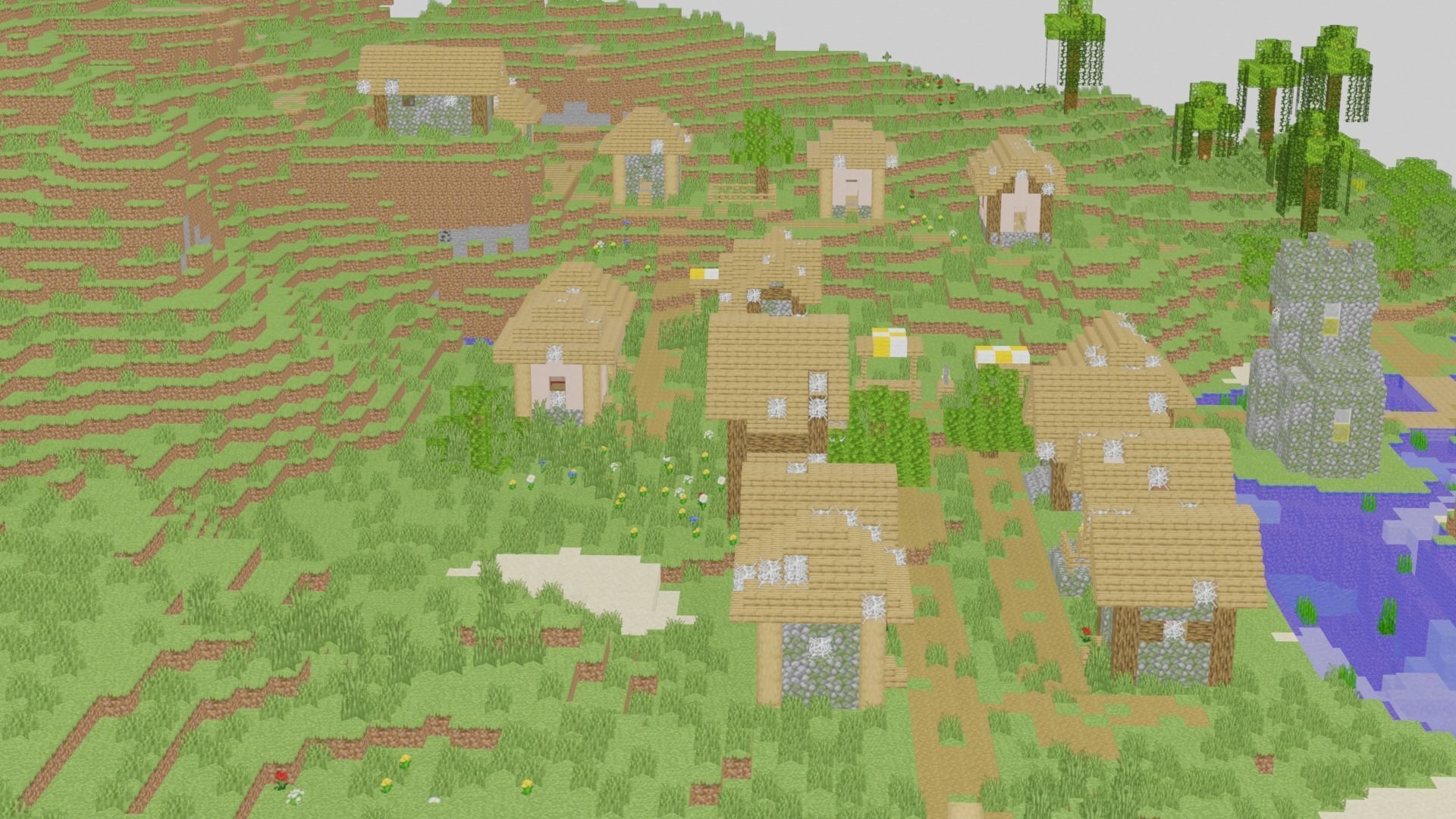 Minecraft Village 3D model_23
