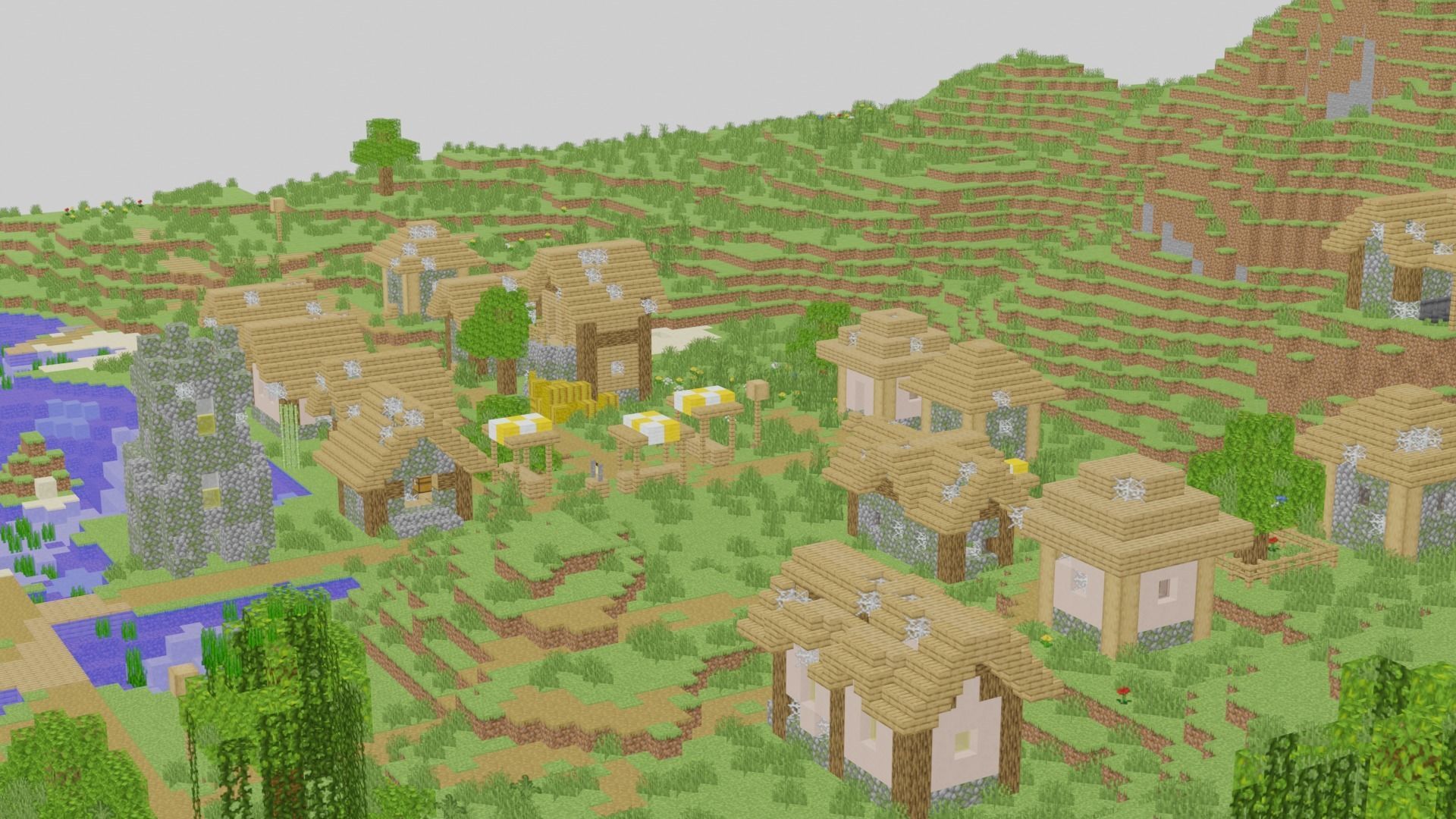 Minecraft Village 3D model_12