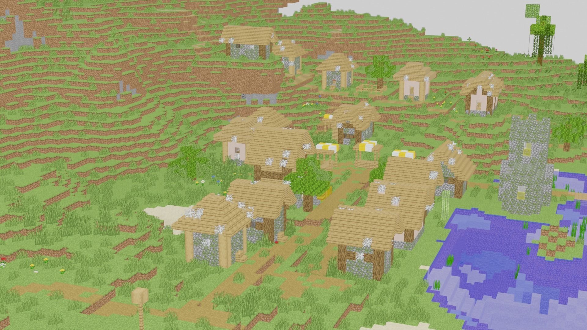 Minecraft Village 3D model_25