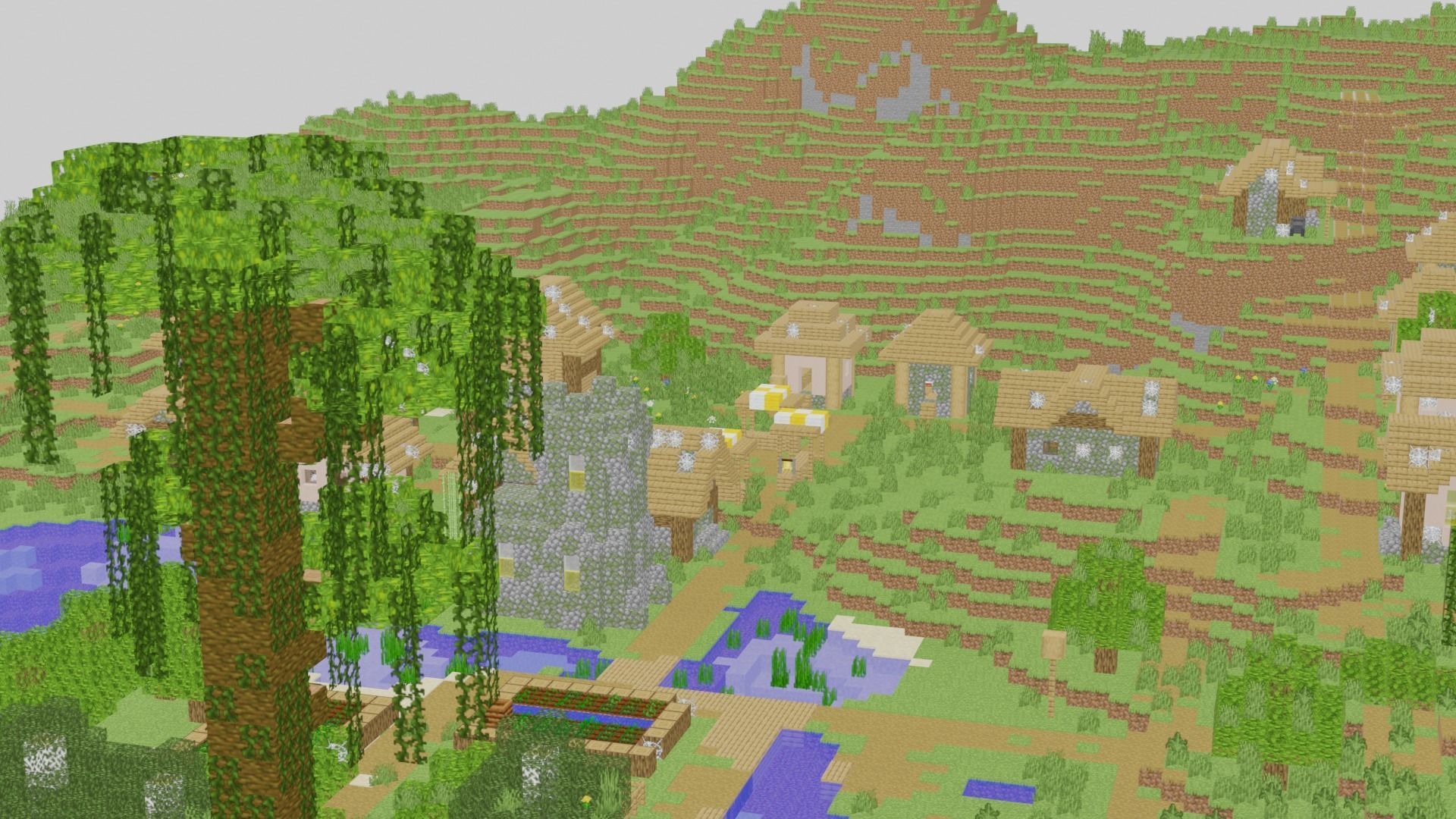Minecraft Village 3D model_34