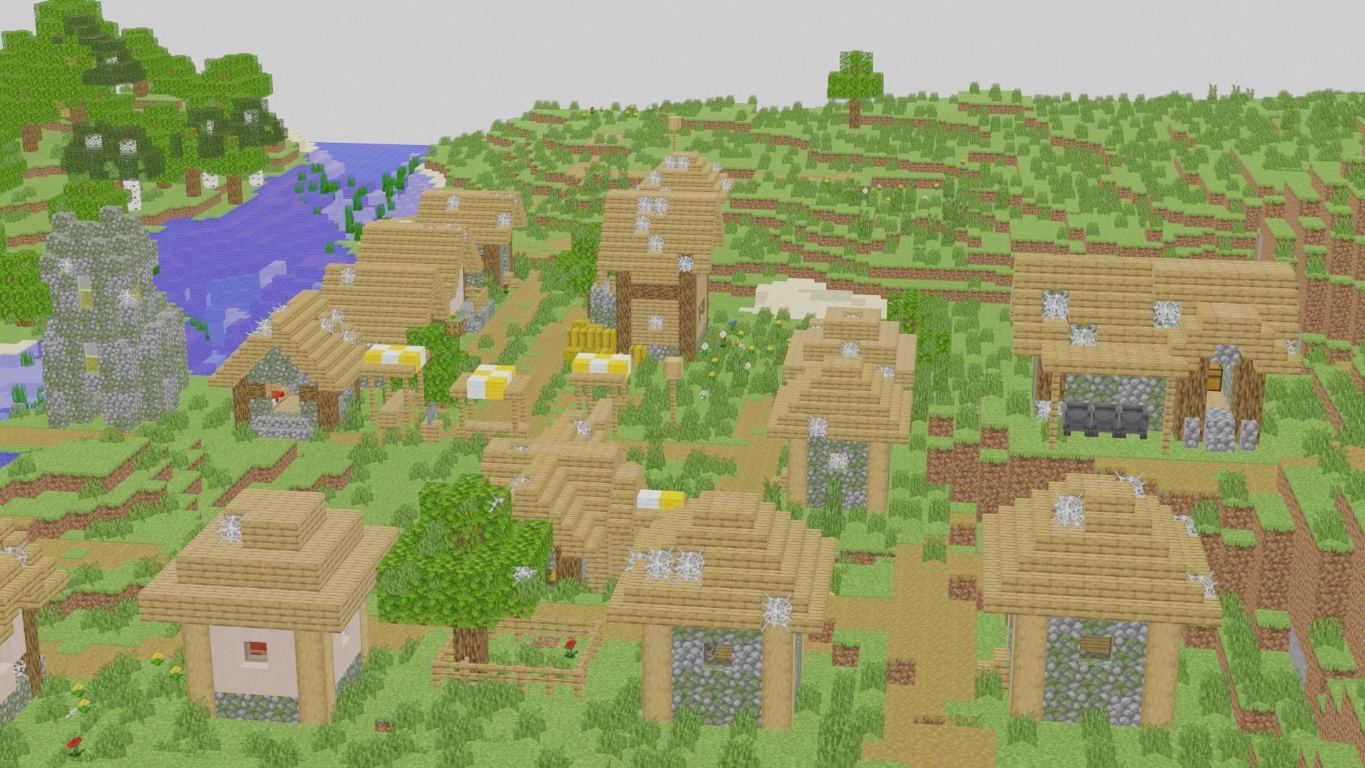 Minecraft Village 3D model_8