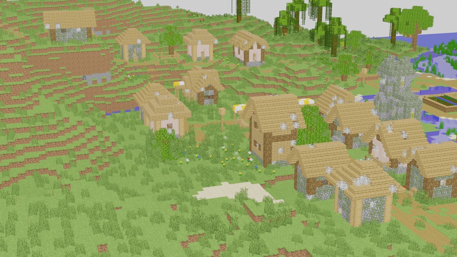 Minecraft Village 3D model_22