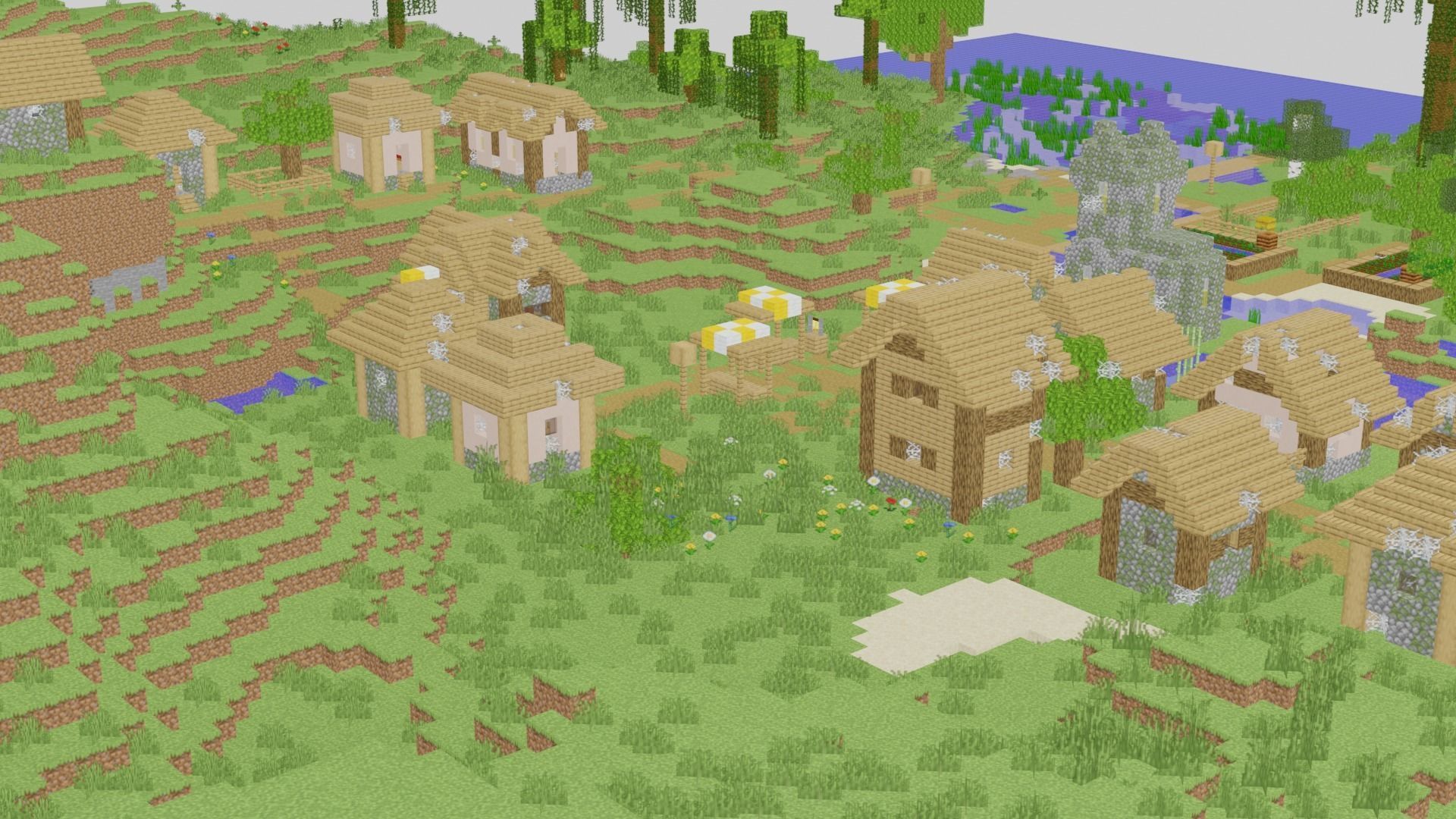 Minecraft Village 3D model_13