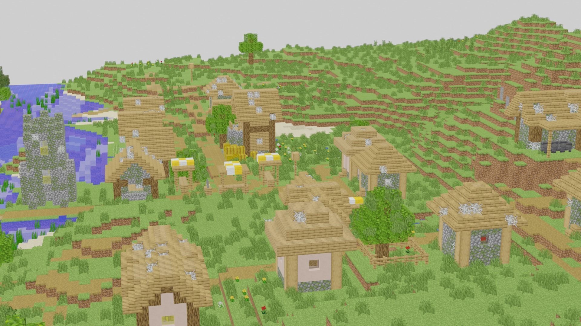 Minecraft Village 3D model_5