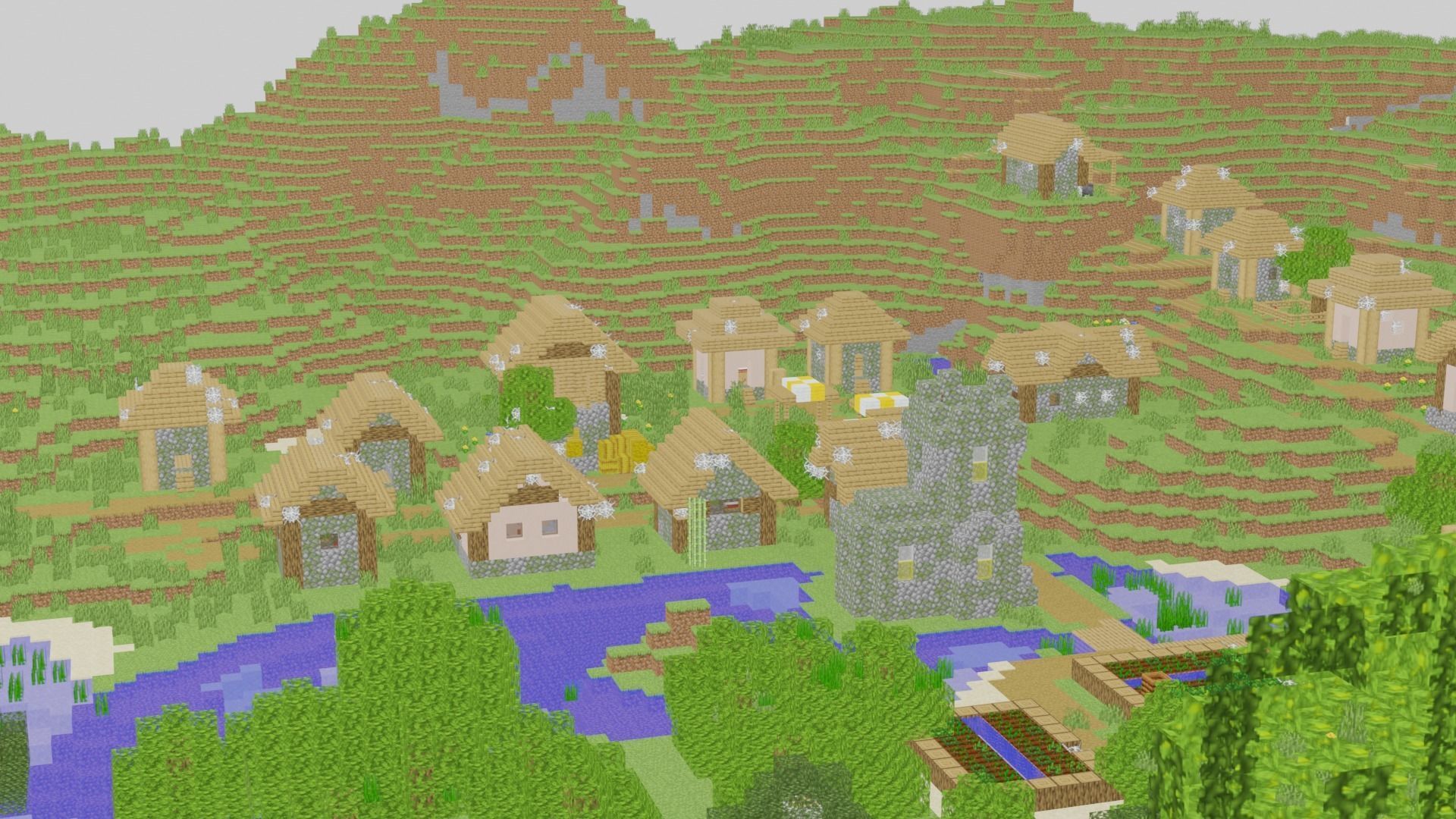 Minecraft Village 3D model_30