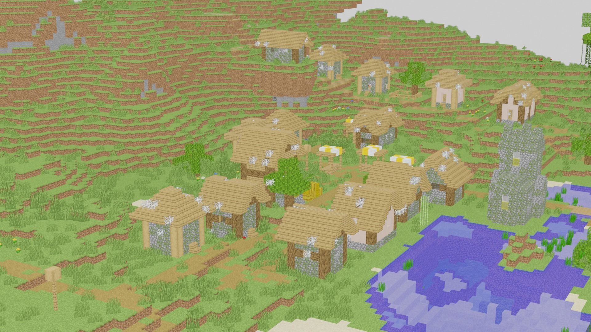 Minecraft Village 3D model_27
