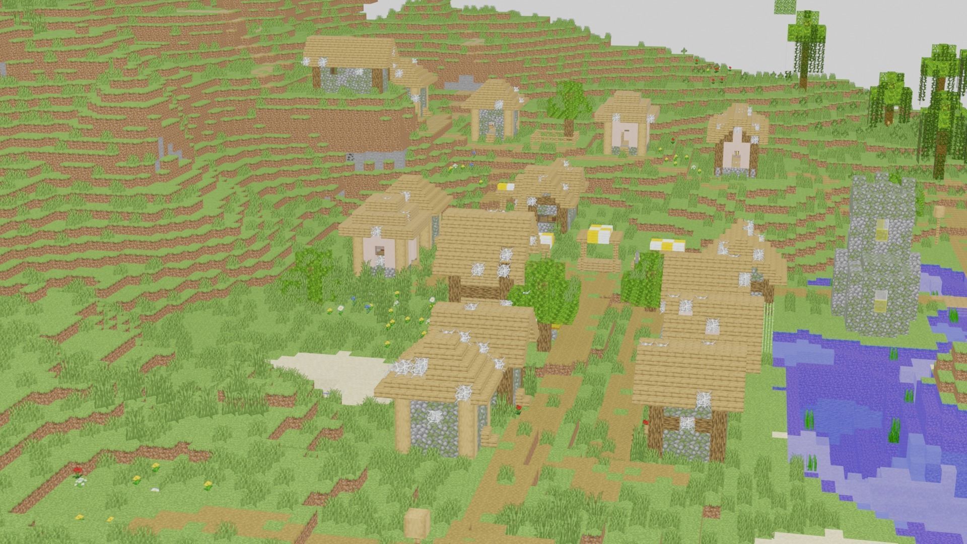 Minecraft Village 3D model_24